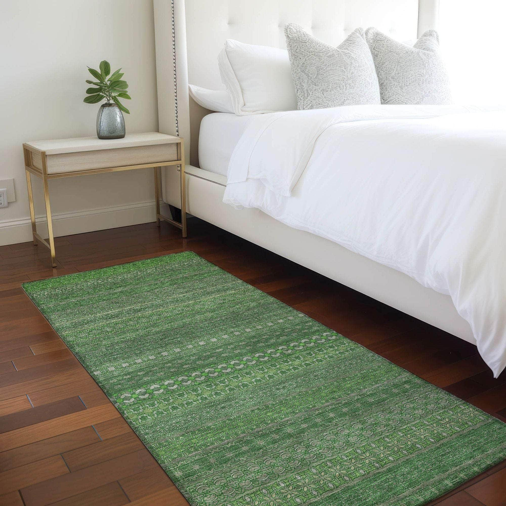 Machine Made ACN527 Fern Green Rugs #color_fern green