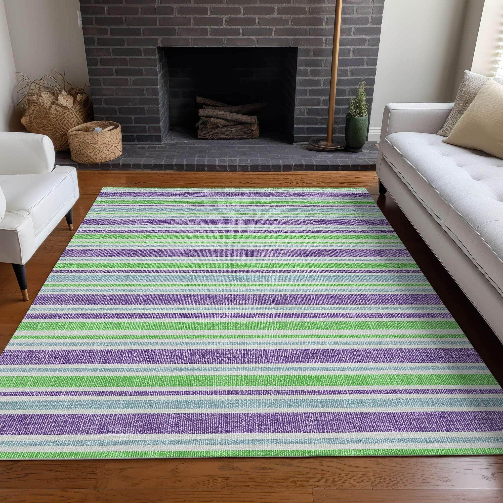 Machine Made ACN531 Lime Green Rugs #color_lime green