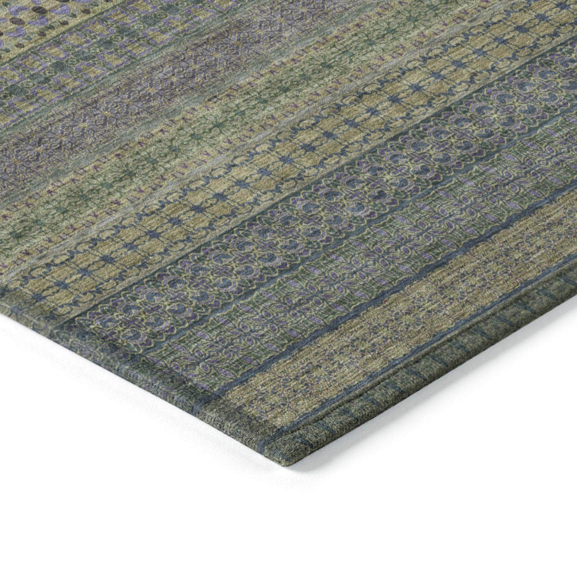 Machine Made ACN527 Olive Green Rugs #color_olive green