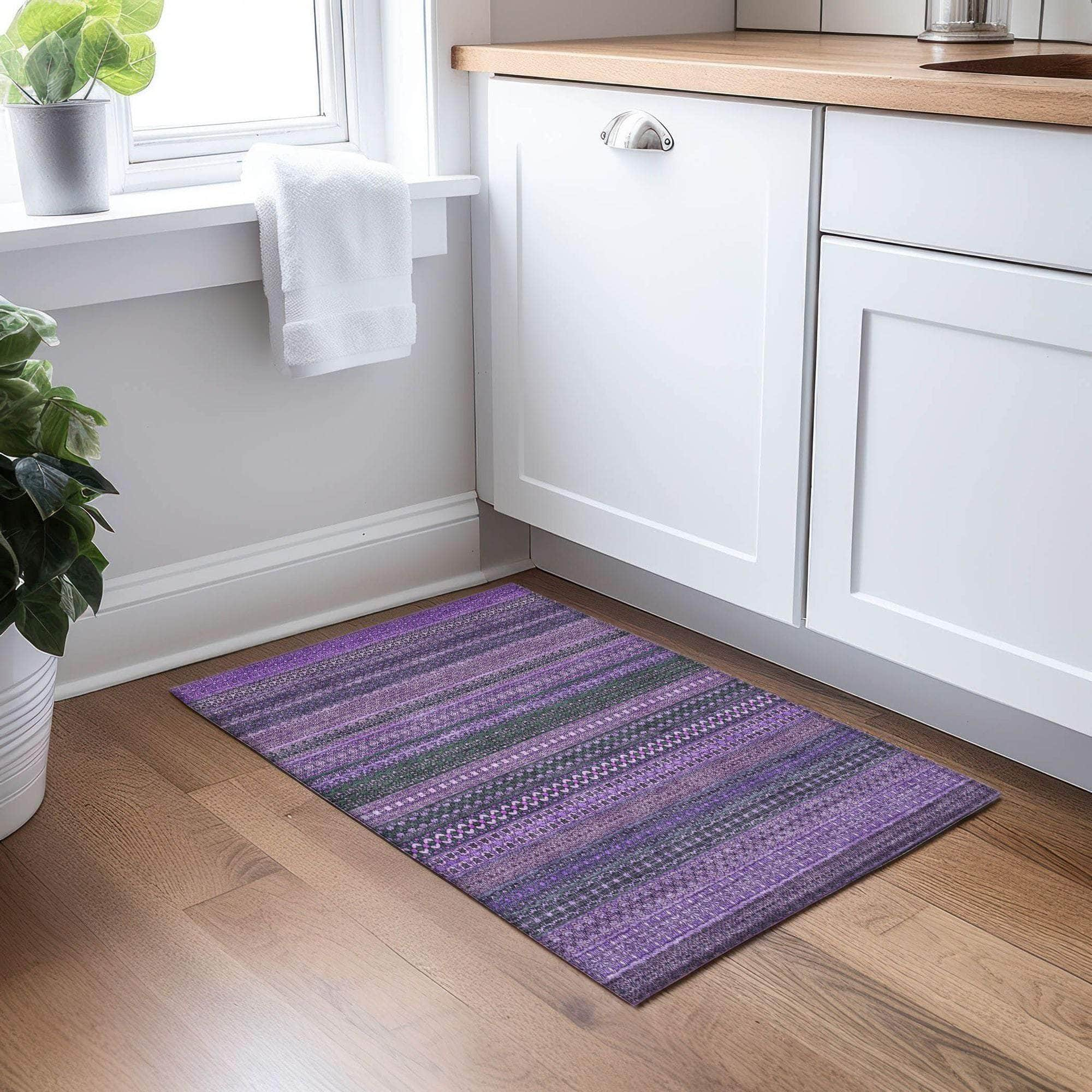 Machine Made ACN527 Purple  Rugs #color_purple 