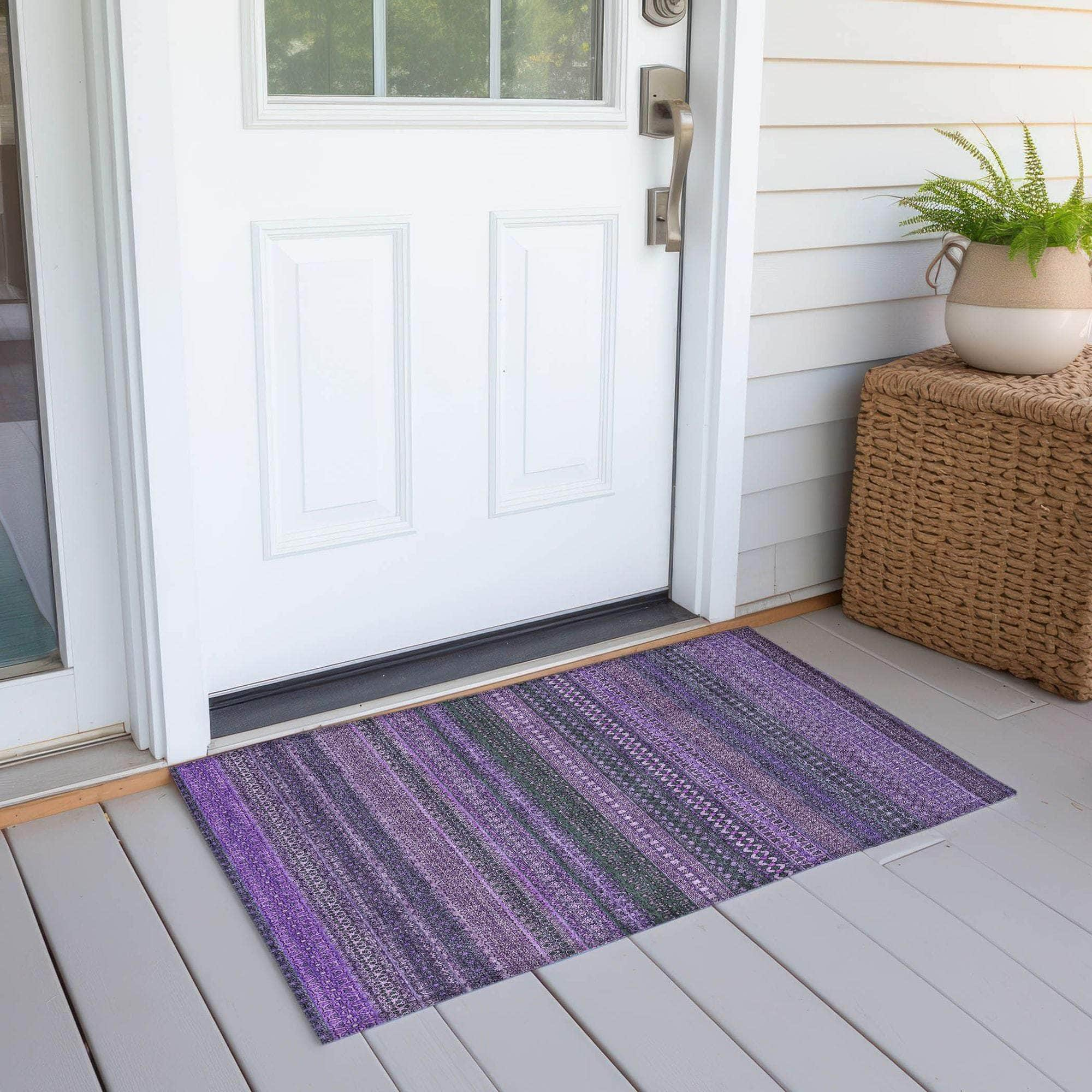 Machine Made ACN527 Purple  Rugs #color_purple 