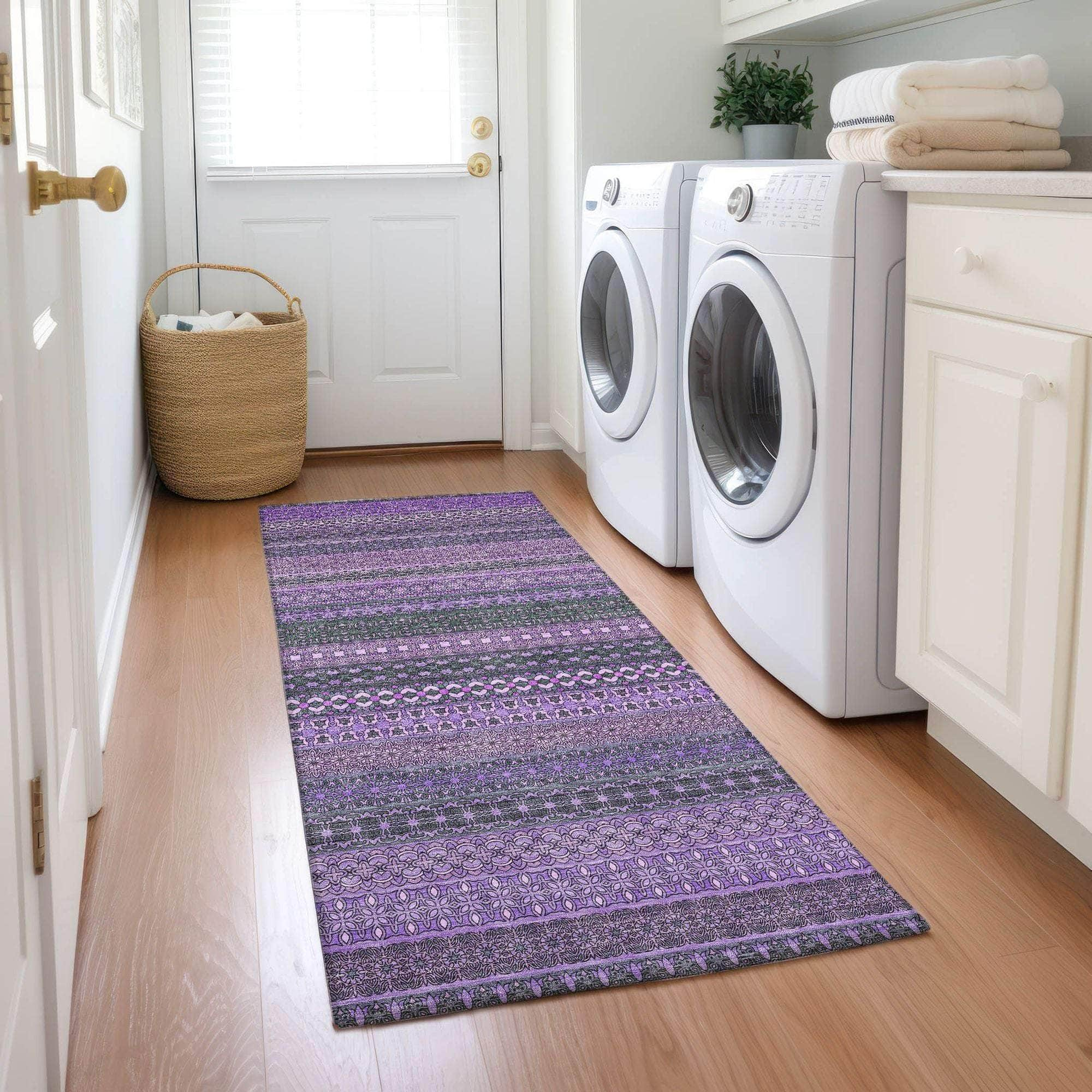 Machine Made ACN527 Purple  Rugs #color_purple 