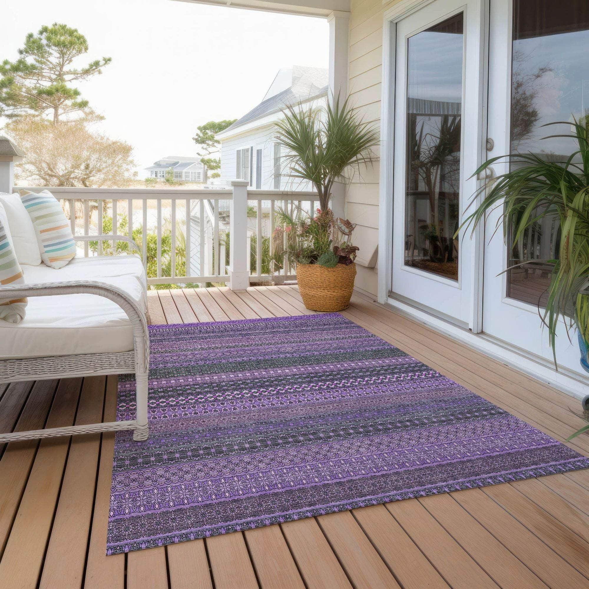 Machine Made ACN527 Purple  Rugs #color_purple 