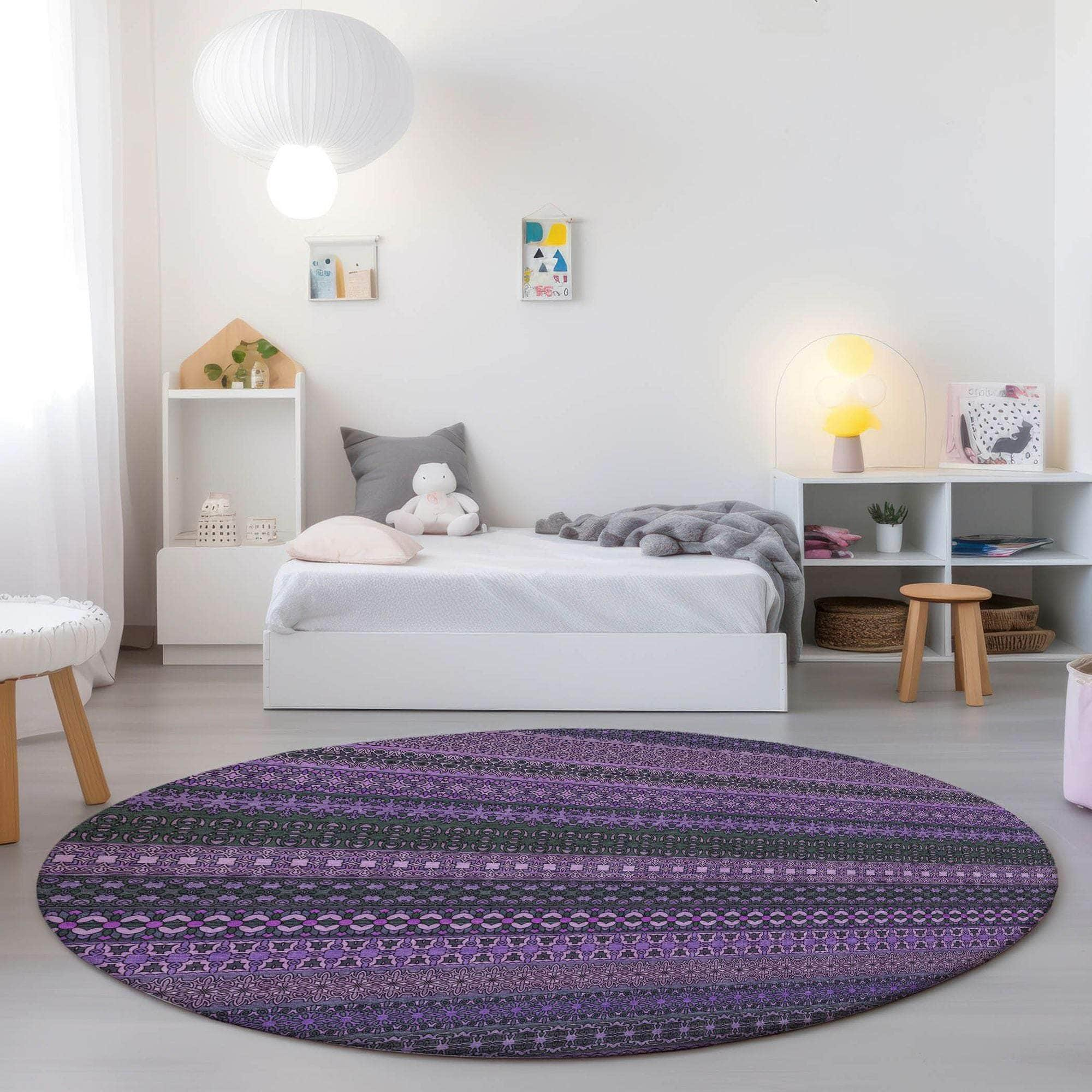 Machine Made ACN527 Purple  Rugs #color_purple 