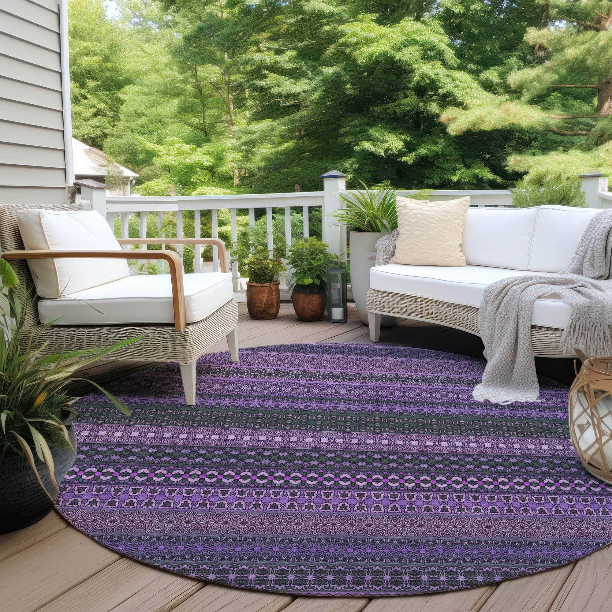 Machine Made ACN527 Purple  Rugs #color_purple 