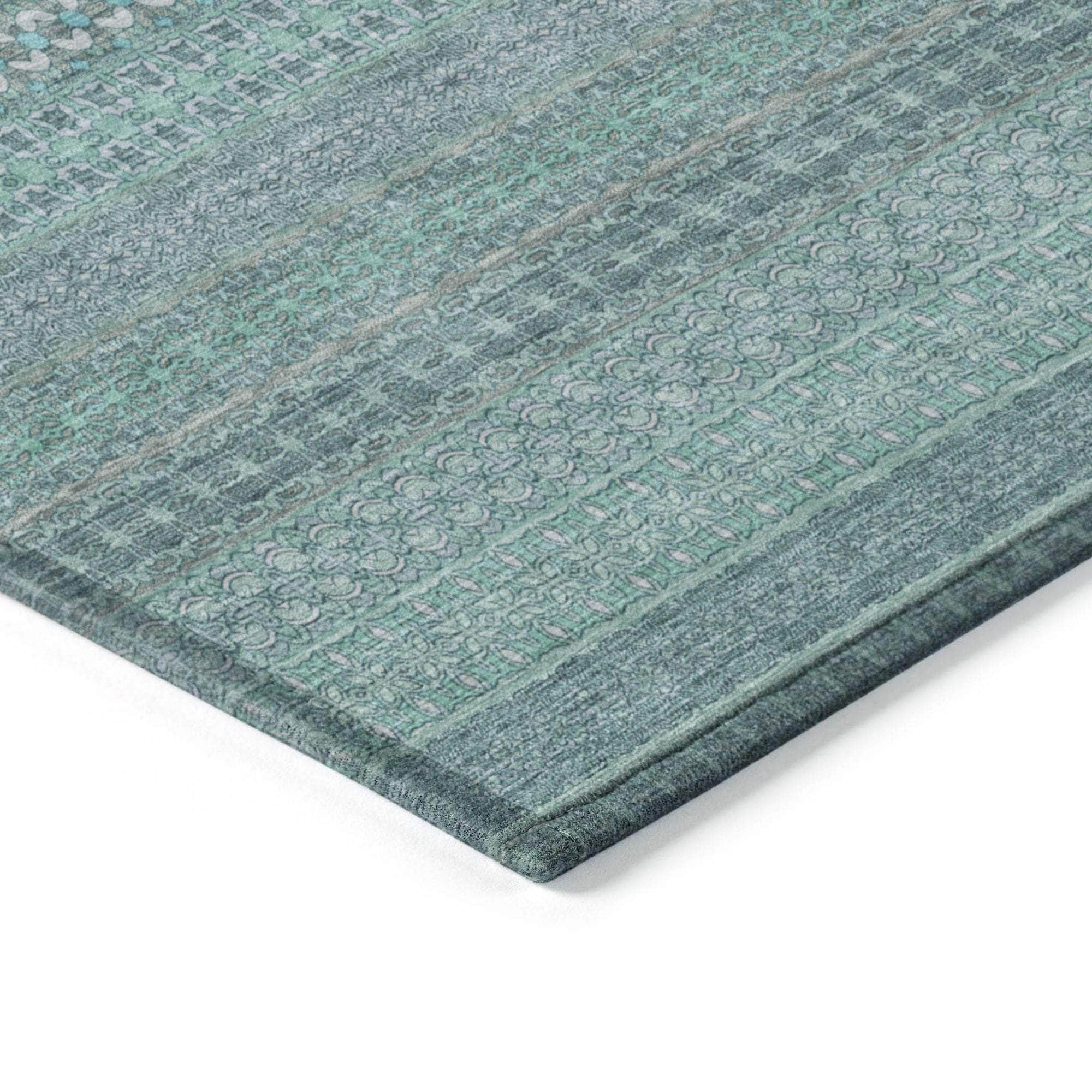 Machine Made ACN527 Turquoise Teal Rugs #color_turquoise teal