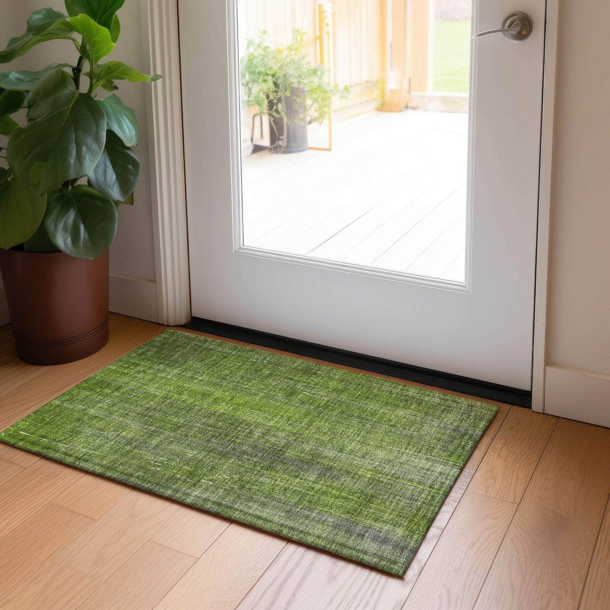 Machine Made ACN552 Green  Rugs #color_green 