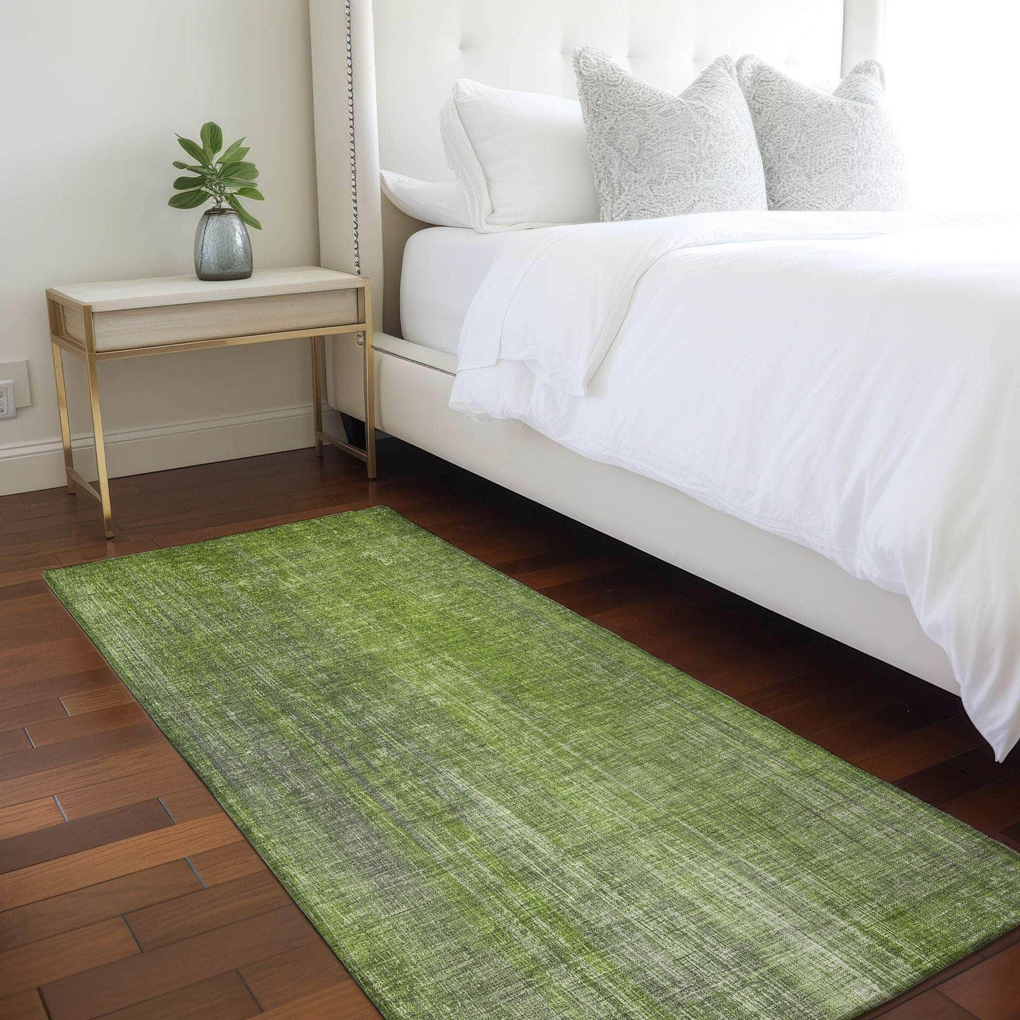 Machine Made ACN552 Green  Rugs #color_green 