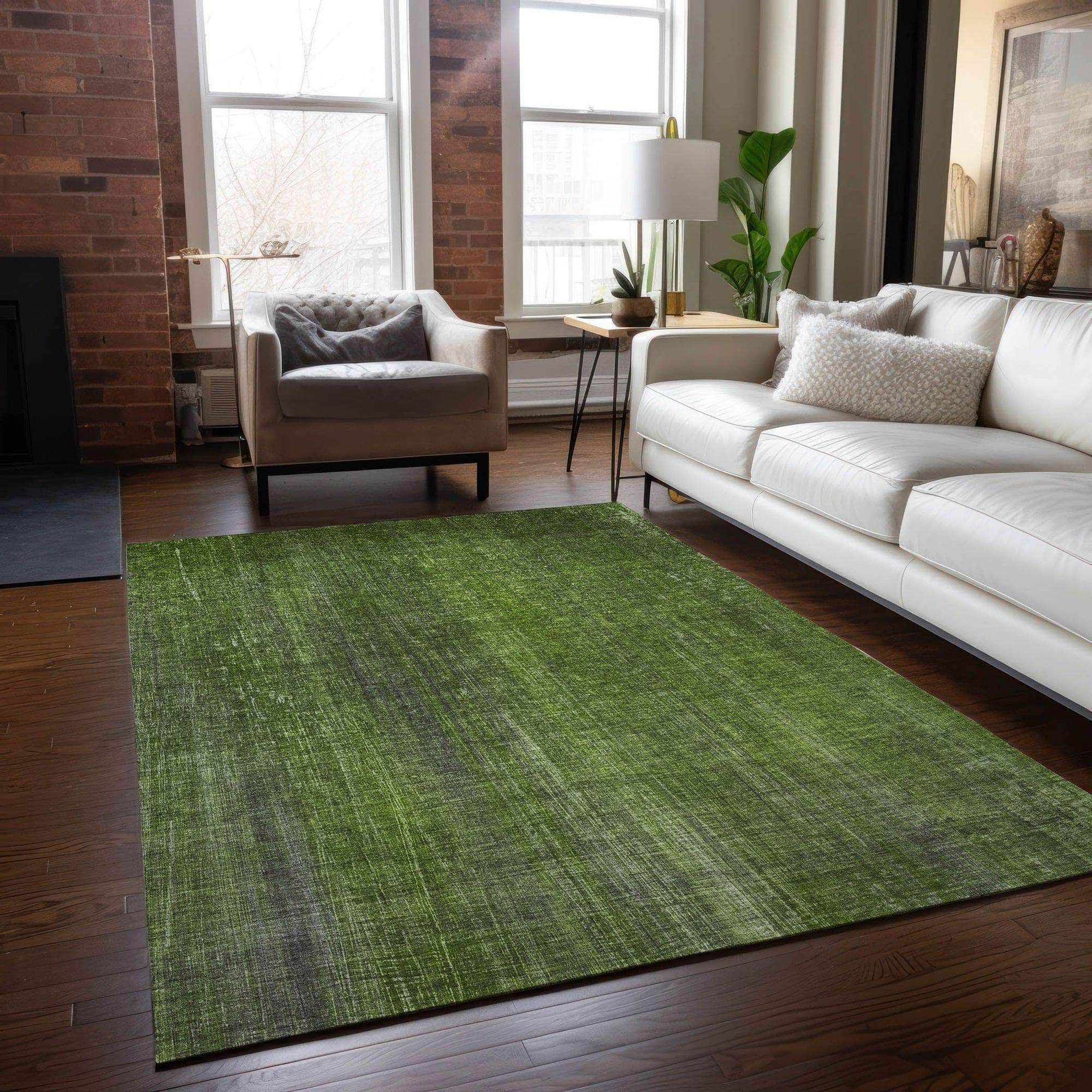 Machine Made ACN552 Green  Rugs #color_green 