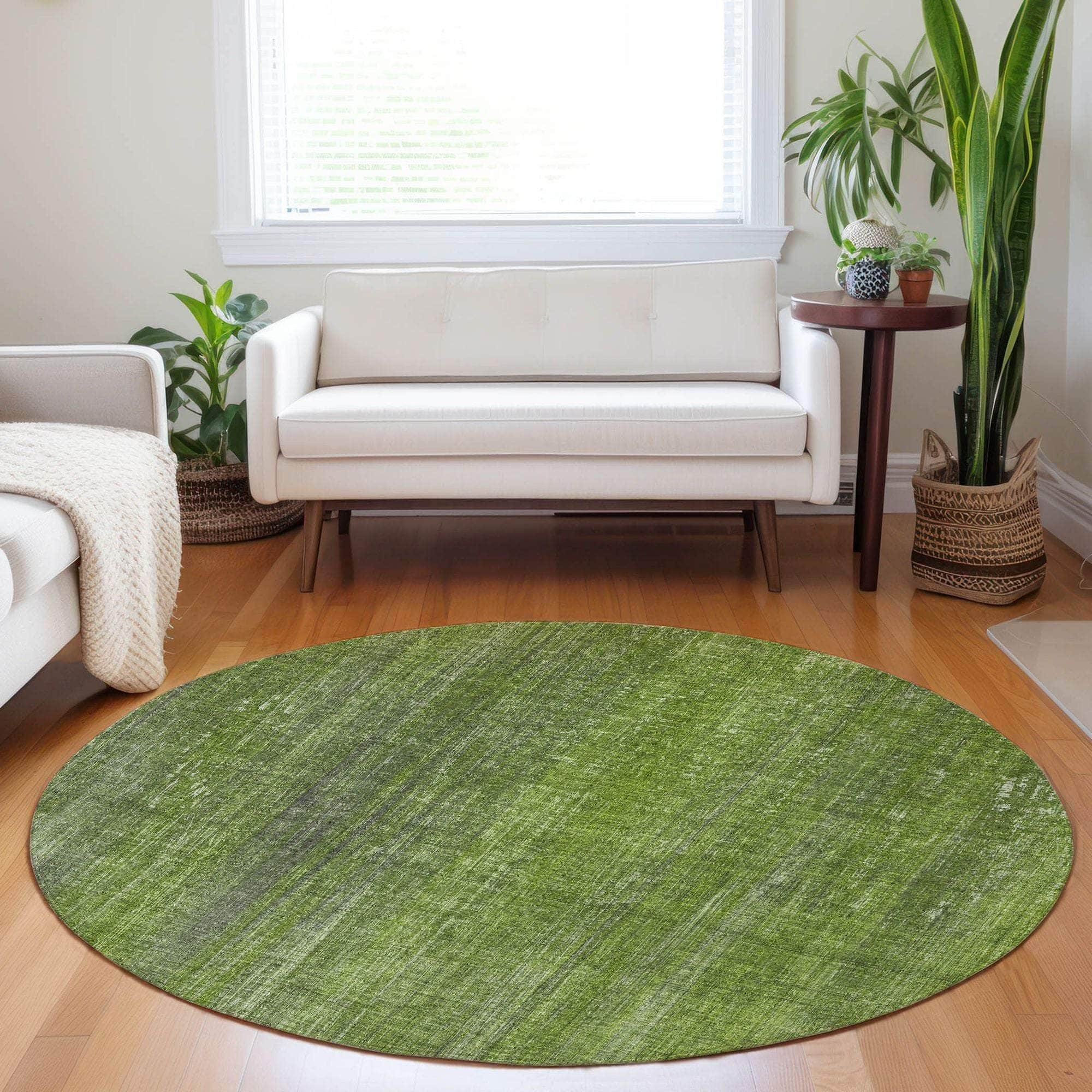 Machine Made ACN552 Green  Rugs #color_green 