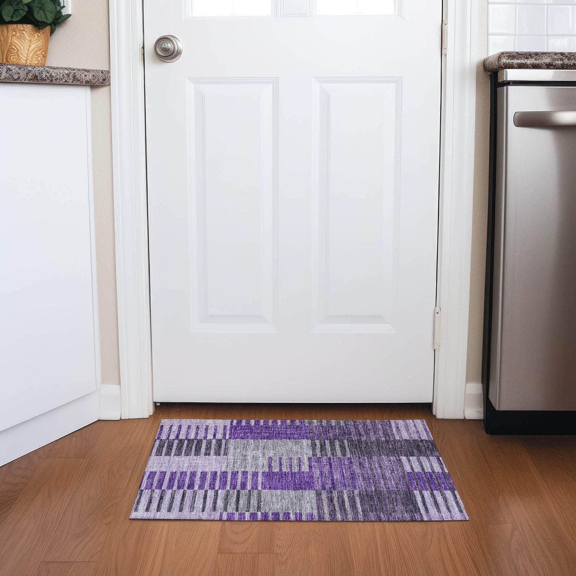 Machine Made ACN687 Purple  Rugs #color_purple 