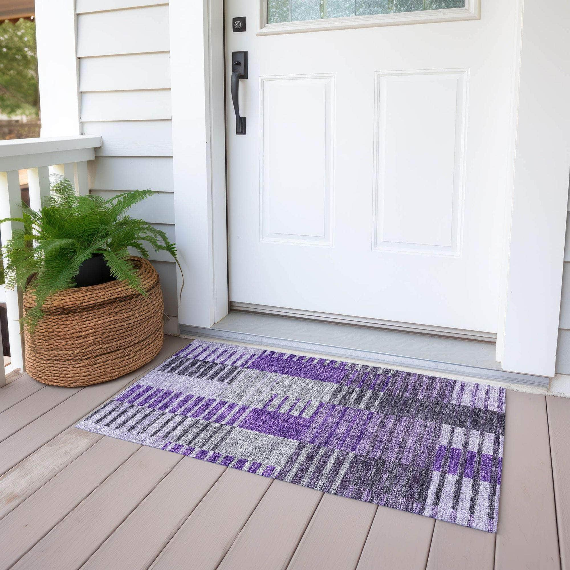 Machine Made ACN687 Purple  Rugs #color_purple 