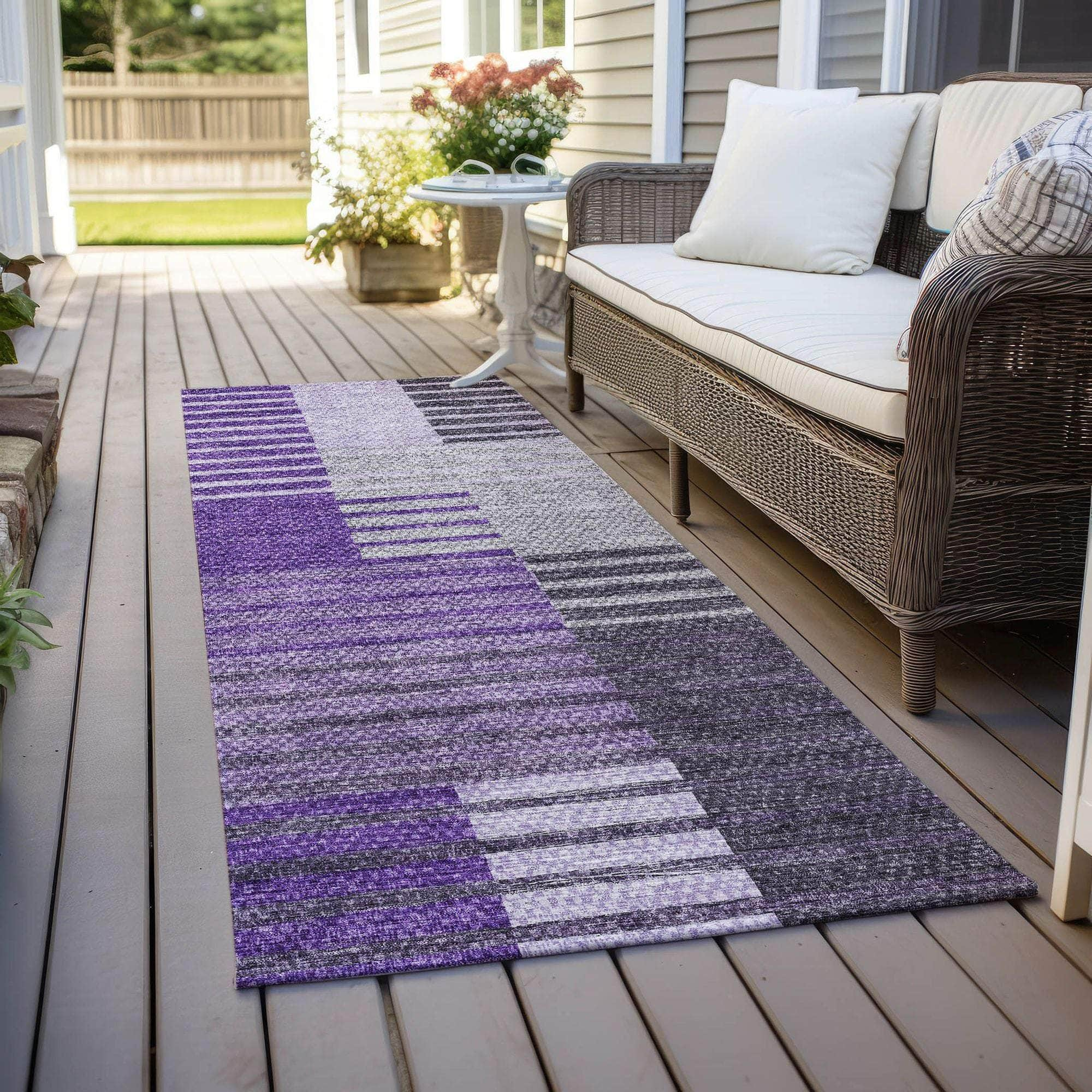 Machine Made ACN687 Purple  Rugs #color_purple 