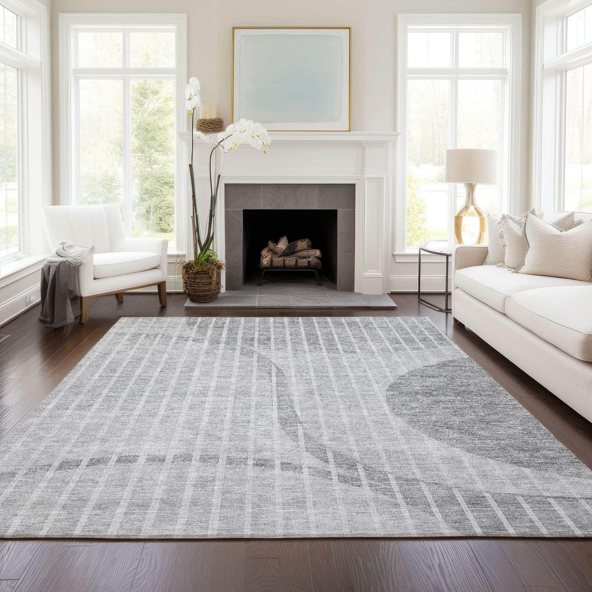 Machine Made ACN723 Gray  Rugs #color_gray 