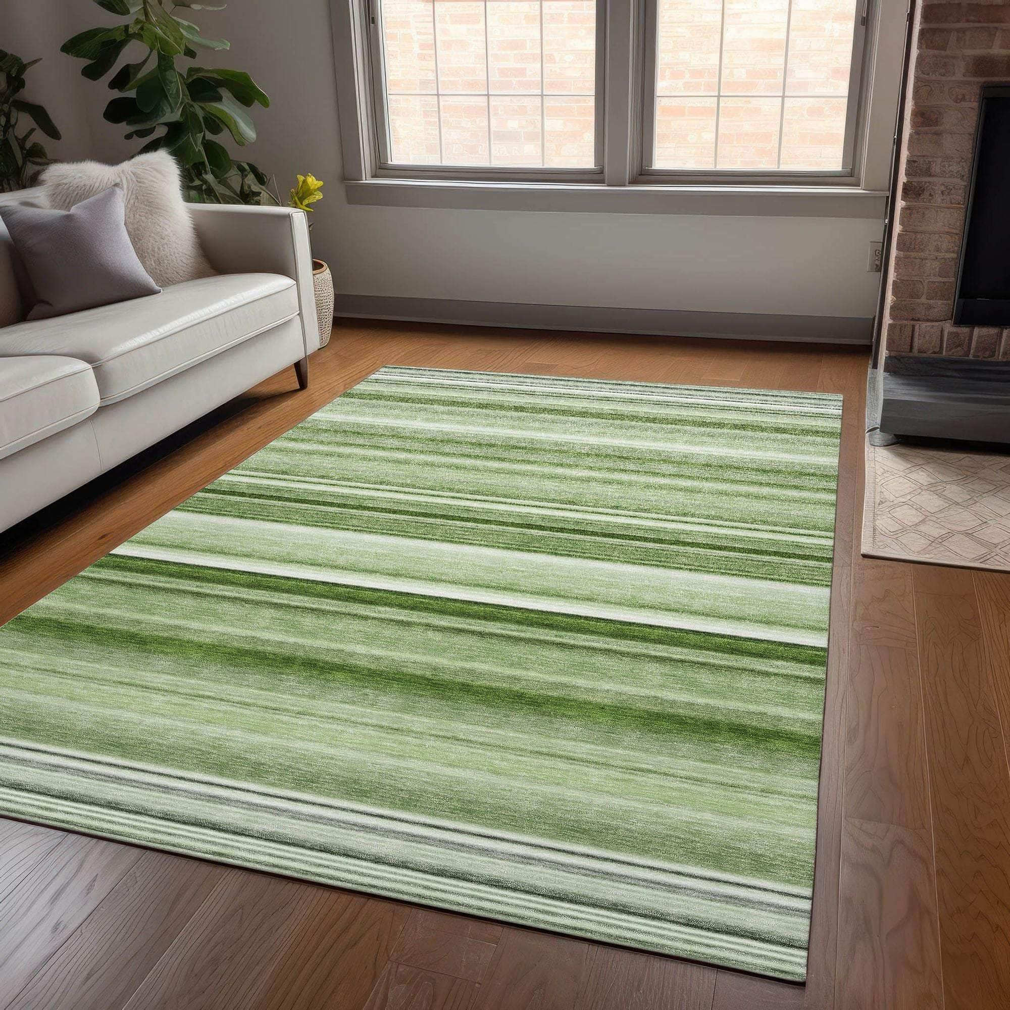 Machine Made ACN529 Aloe Green Rugs #color_aloe green