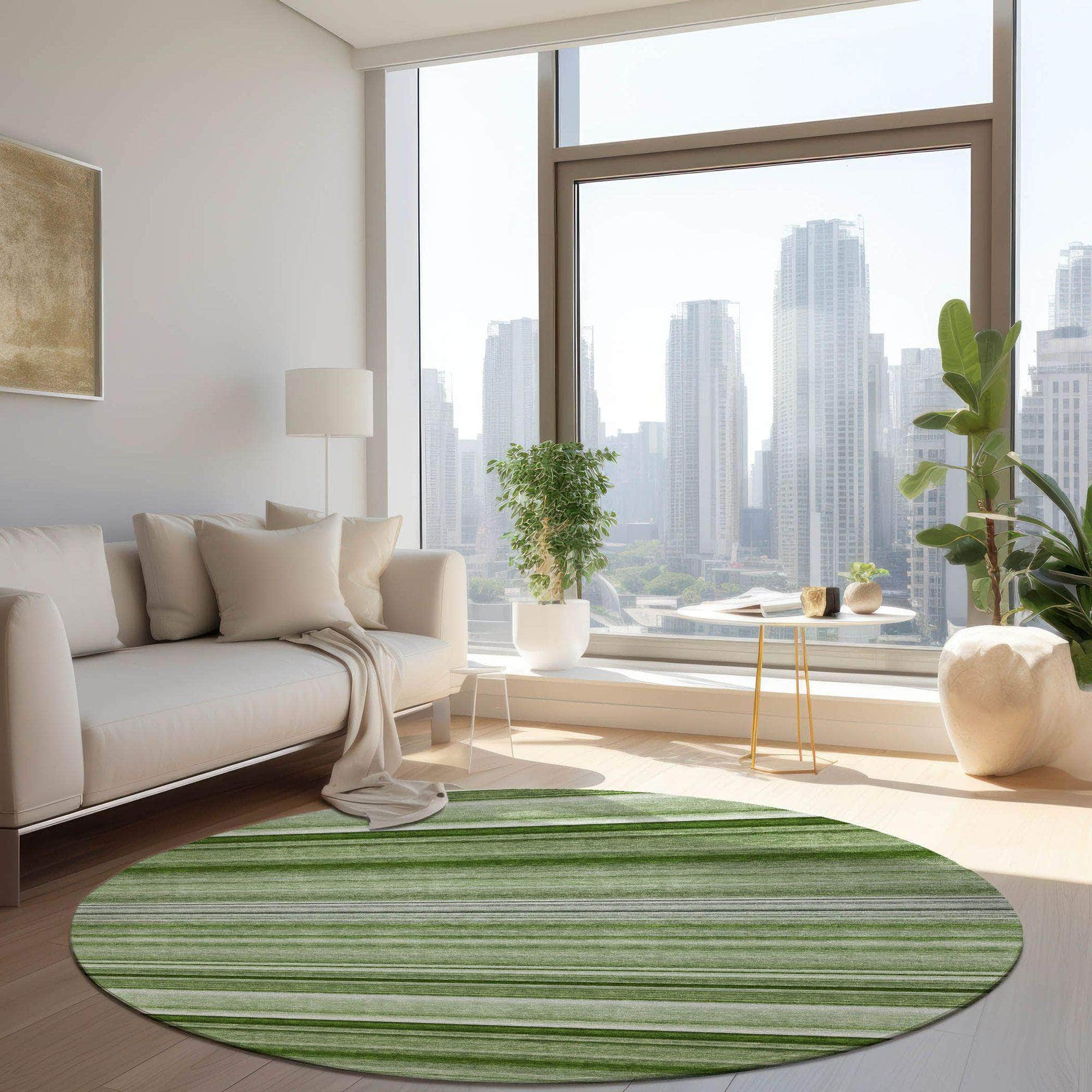 Machine Made ACN529 Aloe Green Rugs #color_aloe green