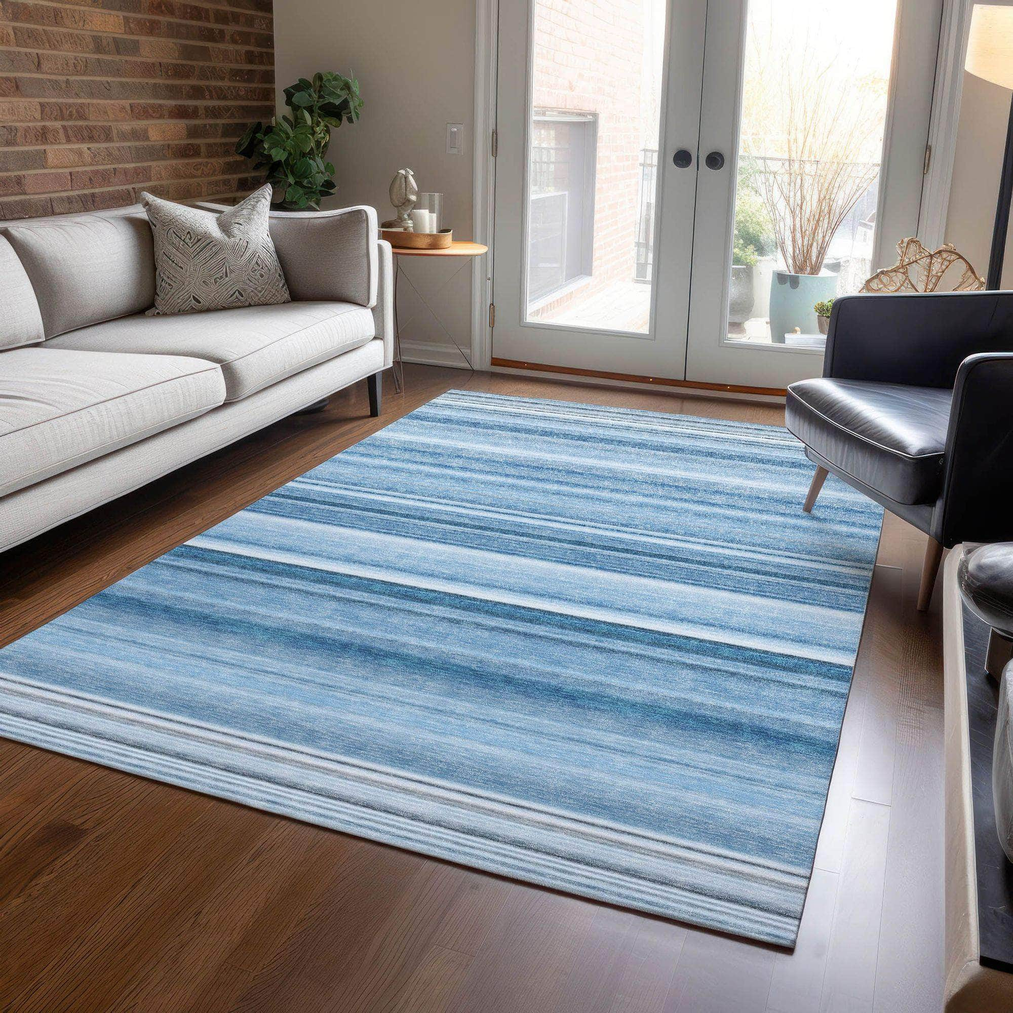 Machine Made ACN529 Blue  Rugs #color_blue 