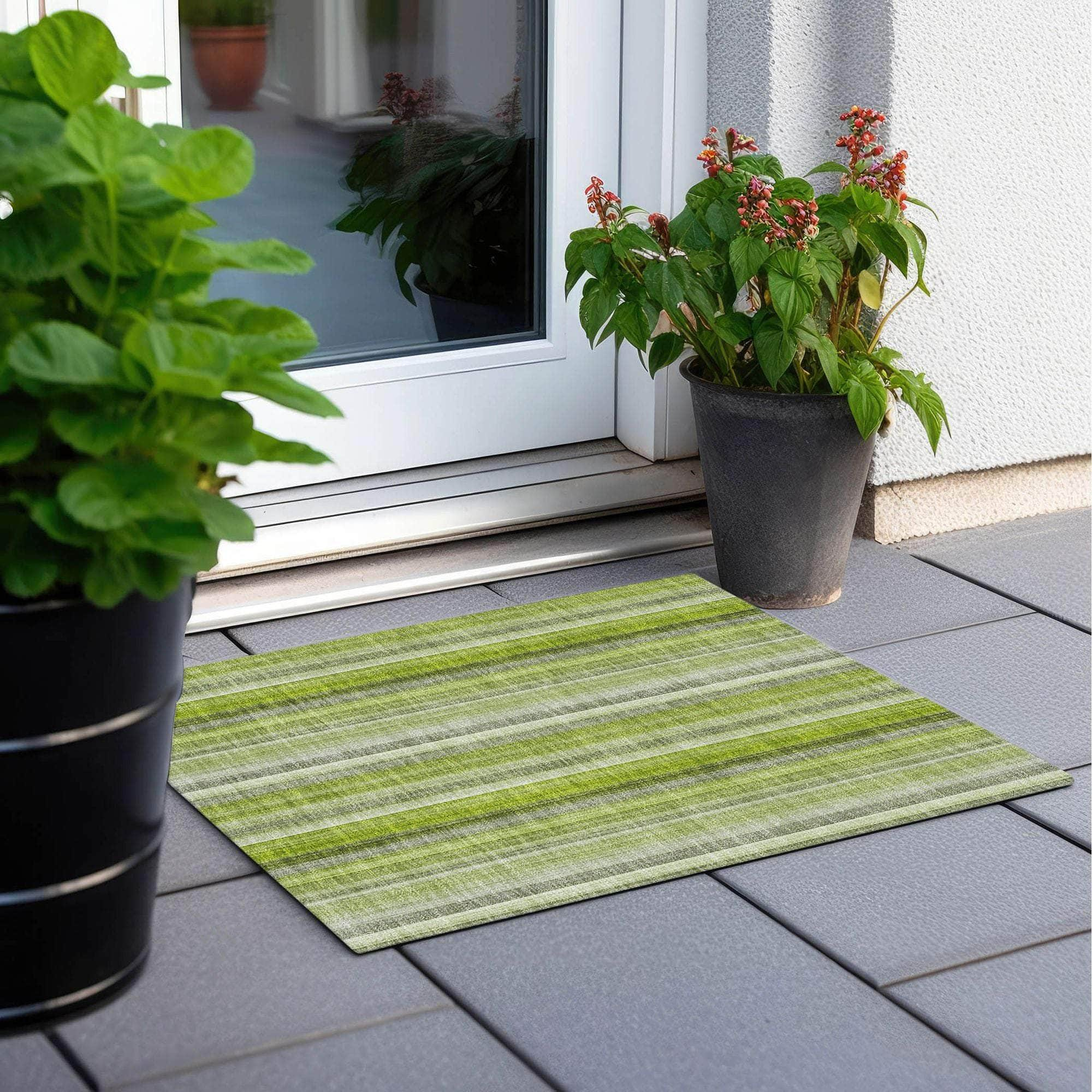 Machine Made ACN543 Green  Rugs #color_green 