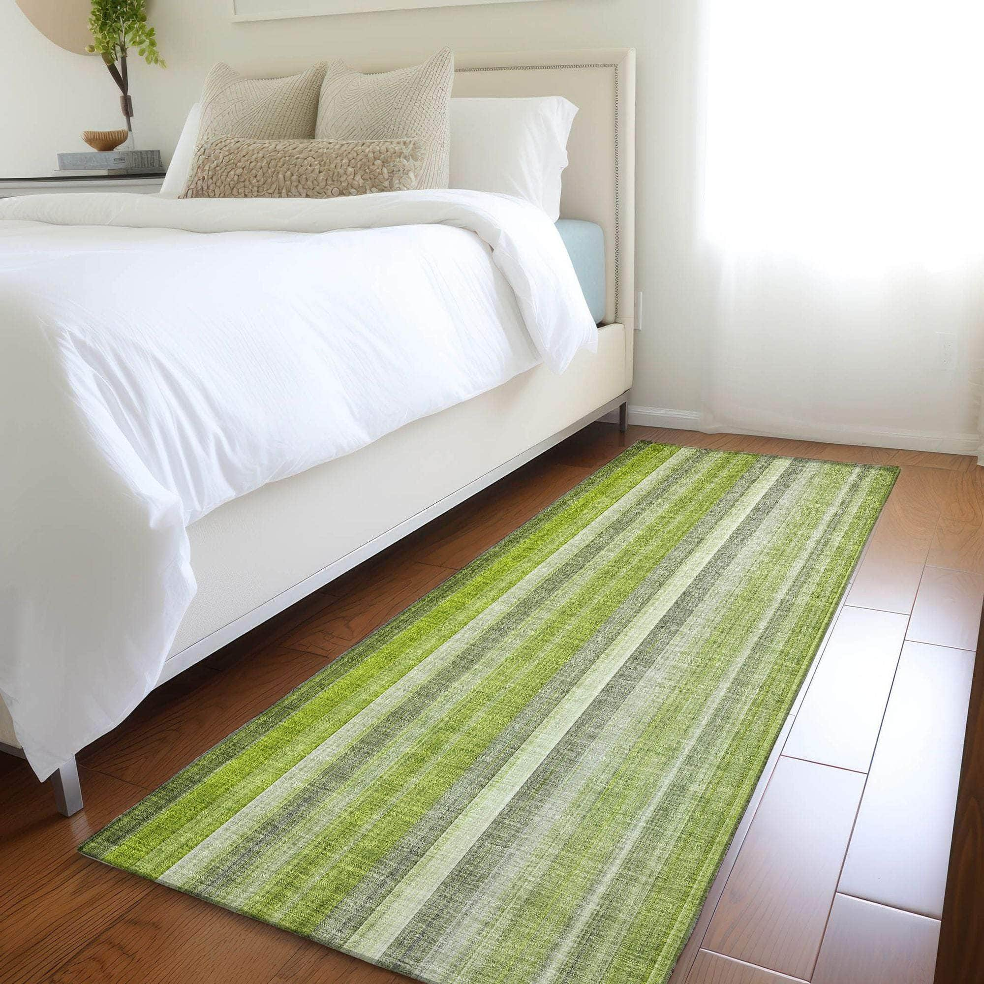 Machine Made ACN543 Green  Rugs #color_green 