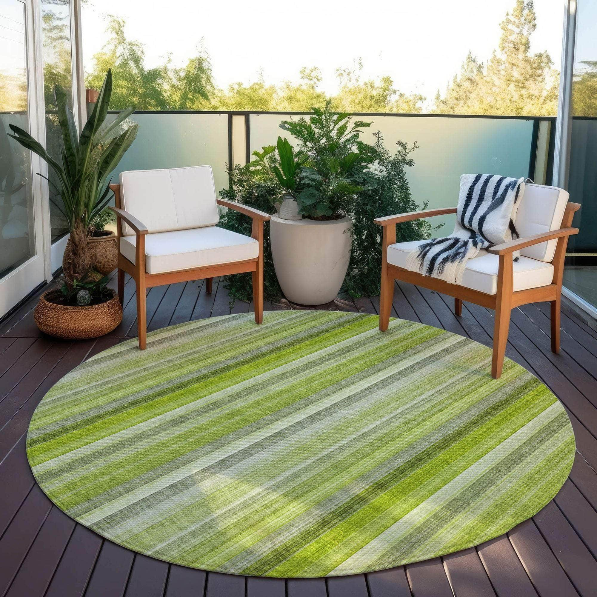 Machine Made ACN543 Green  Rugs #color_green 