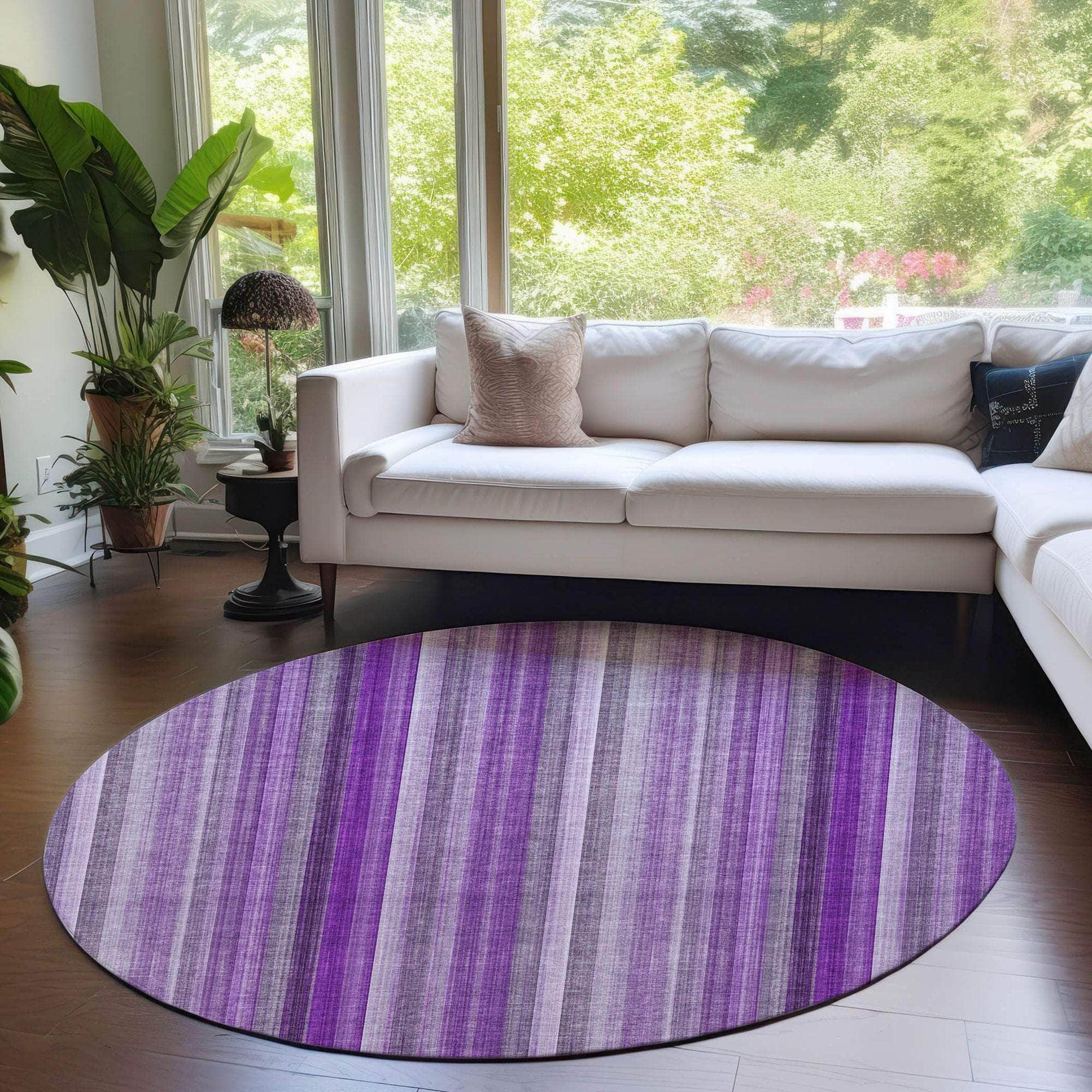 Machine Made ACN543 Purple  Rugs #color_purple 