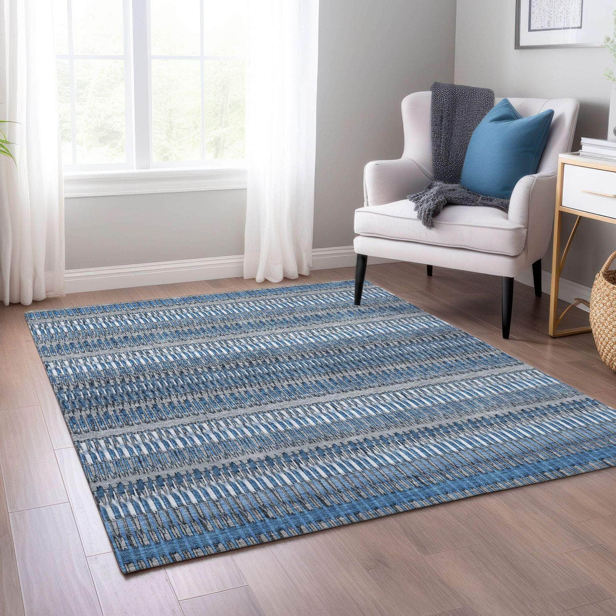 Machine Made ACN589 Blue  Rugs #color_blue 