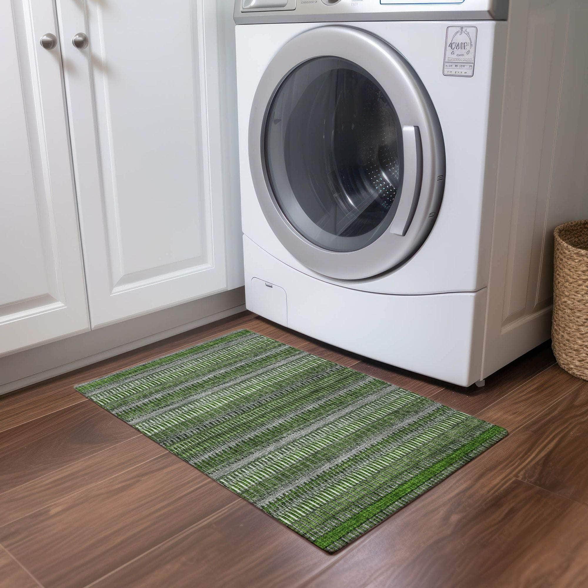 Machine Made ACN589 Green  Rugs #color_green 