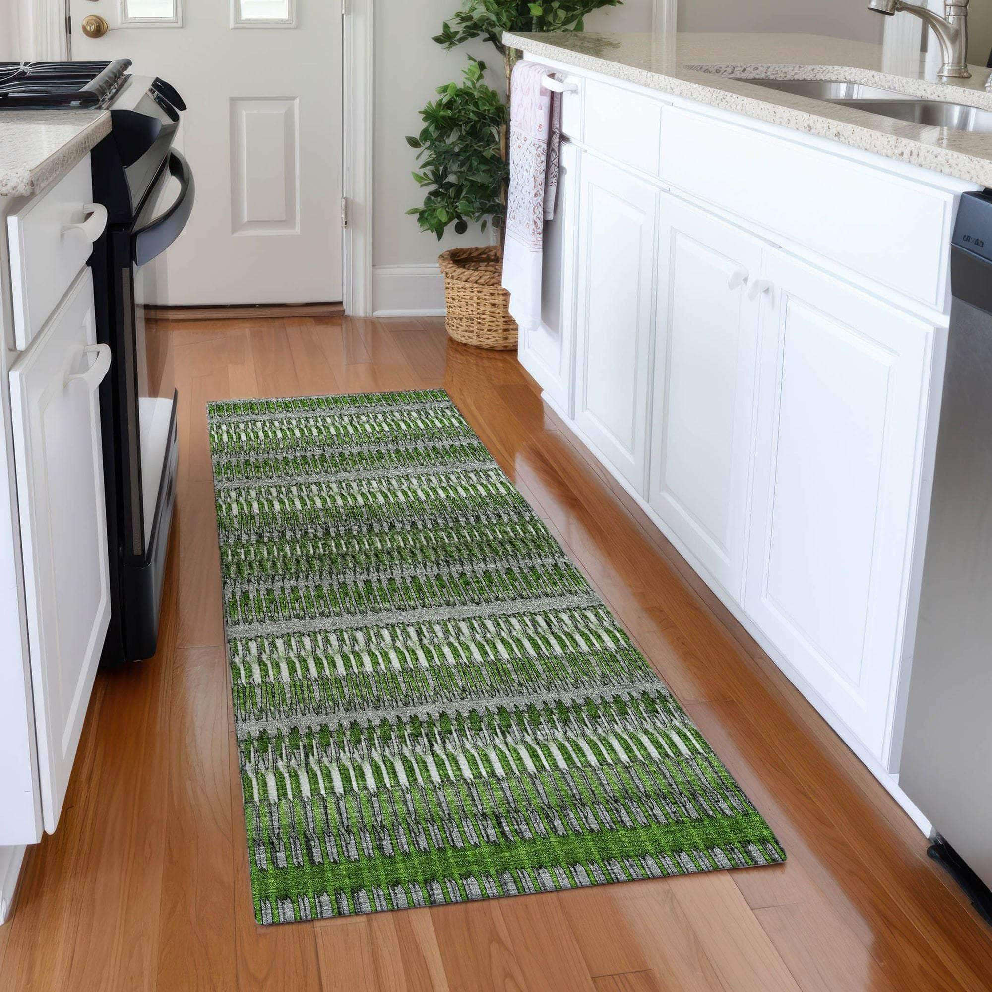 Machine Made ACN589 Green  Rugs #color_green 