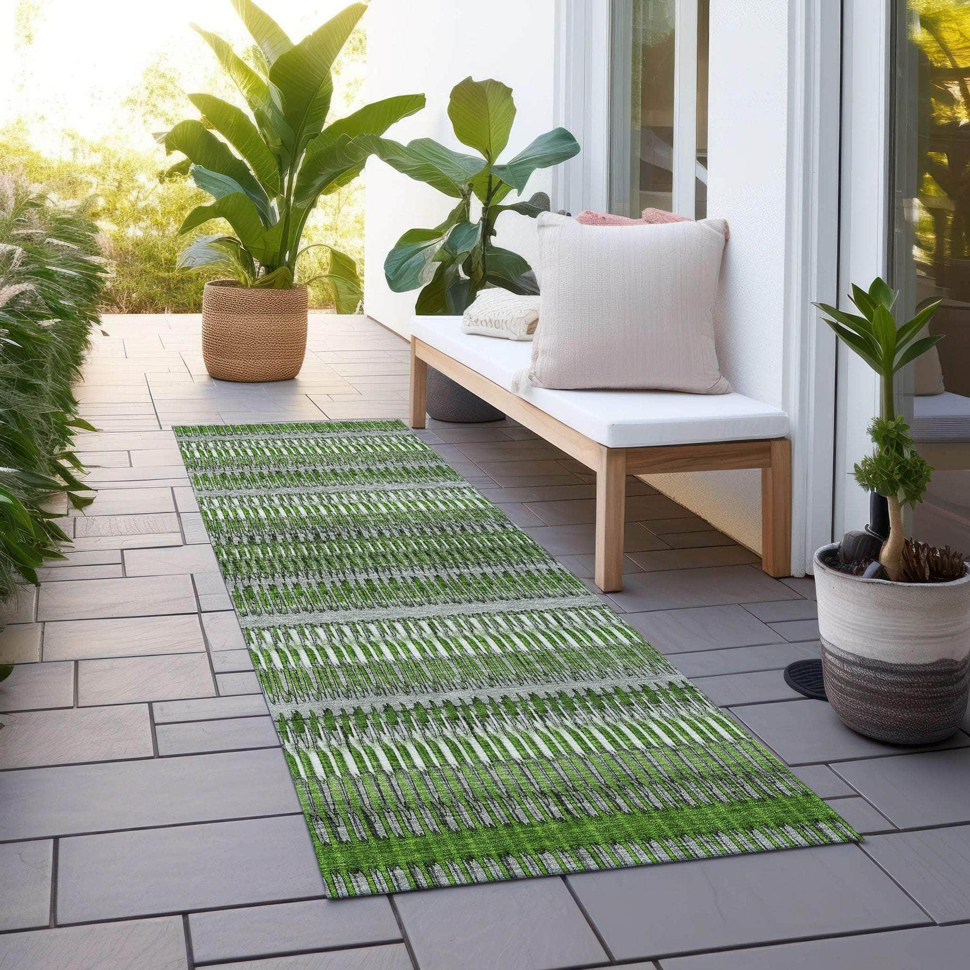 Machine Made ACN589 Green  Rugs #color_green 