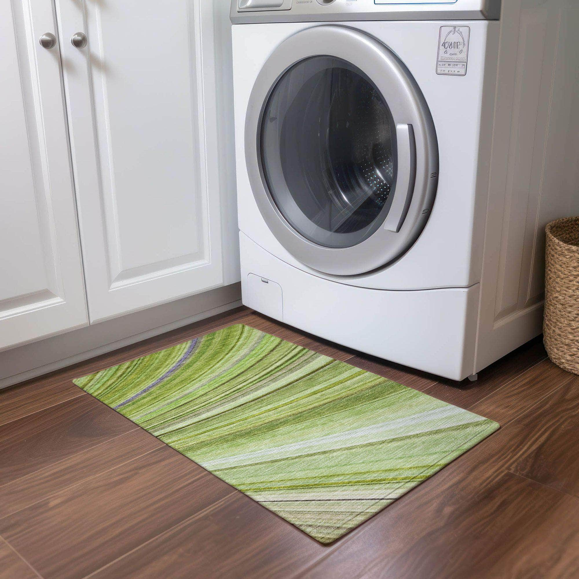 Machine Made ACN585 Aloe Green Rugs #color_aloe green