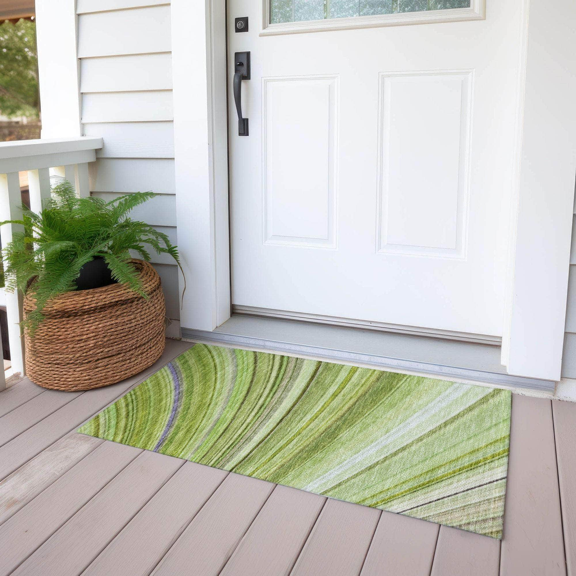 Machine Made ACN585 Aloe Green Rugs #color_aloe green