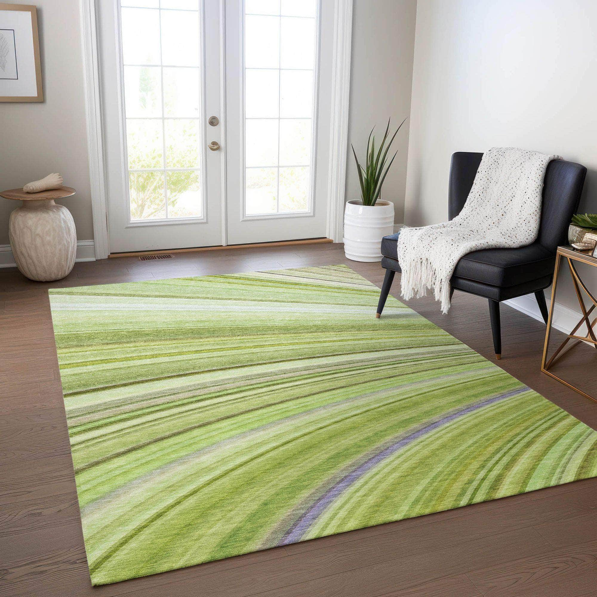 Machine Made ACN585 Aloe Green Rugs #color_aloe green