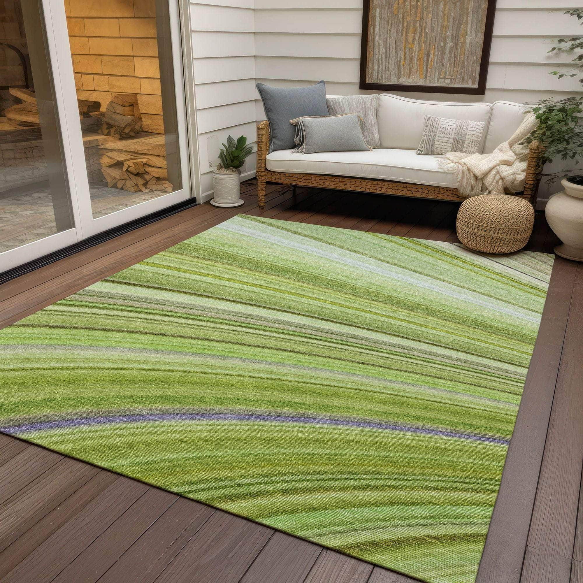 Machine Made ACN585 Aloe Green Rugs #color_aloe green