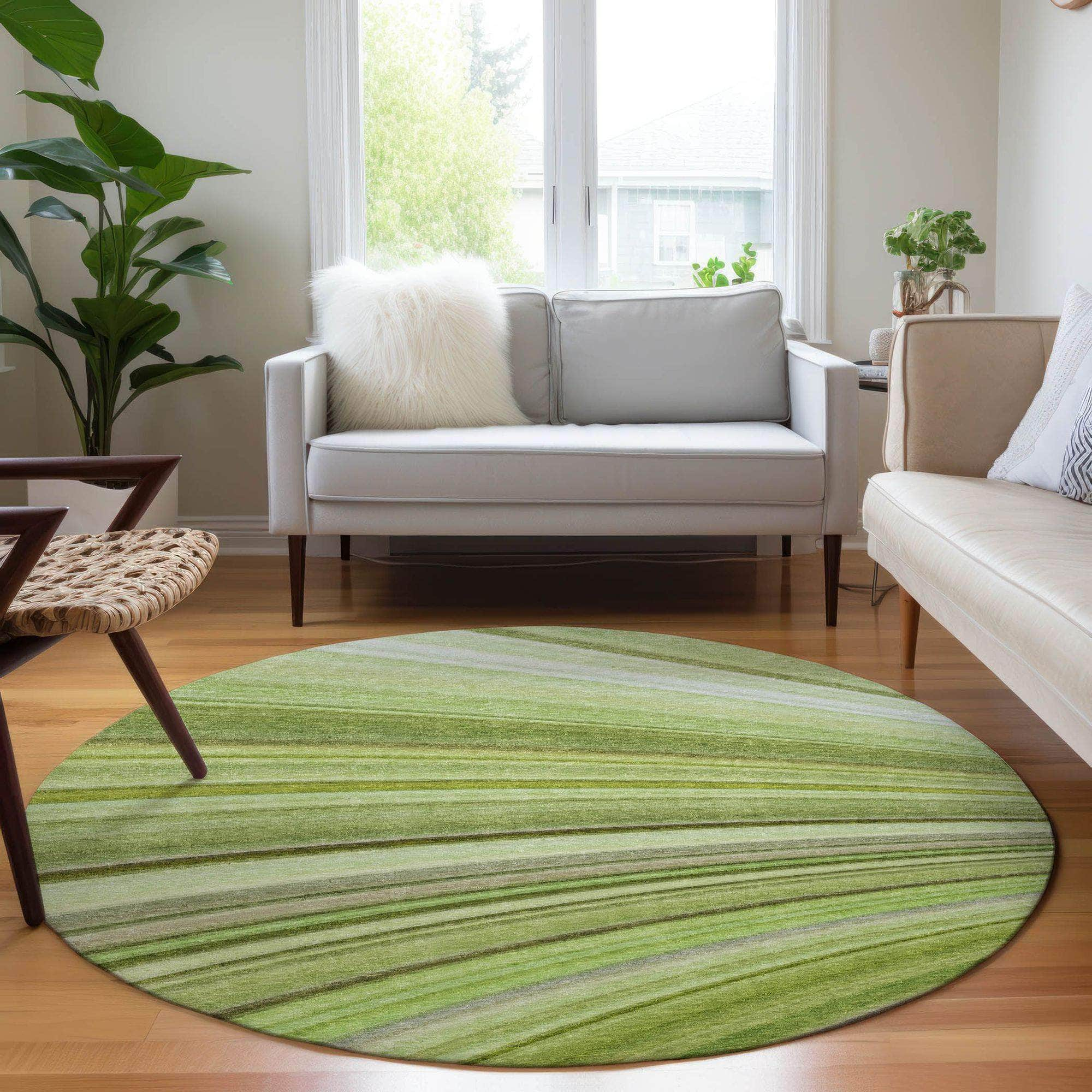 Machine Made ACN585 Aloe Green Rugs #color_aloe green