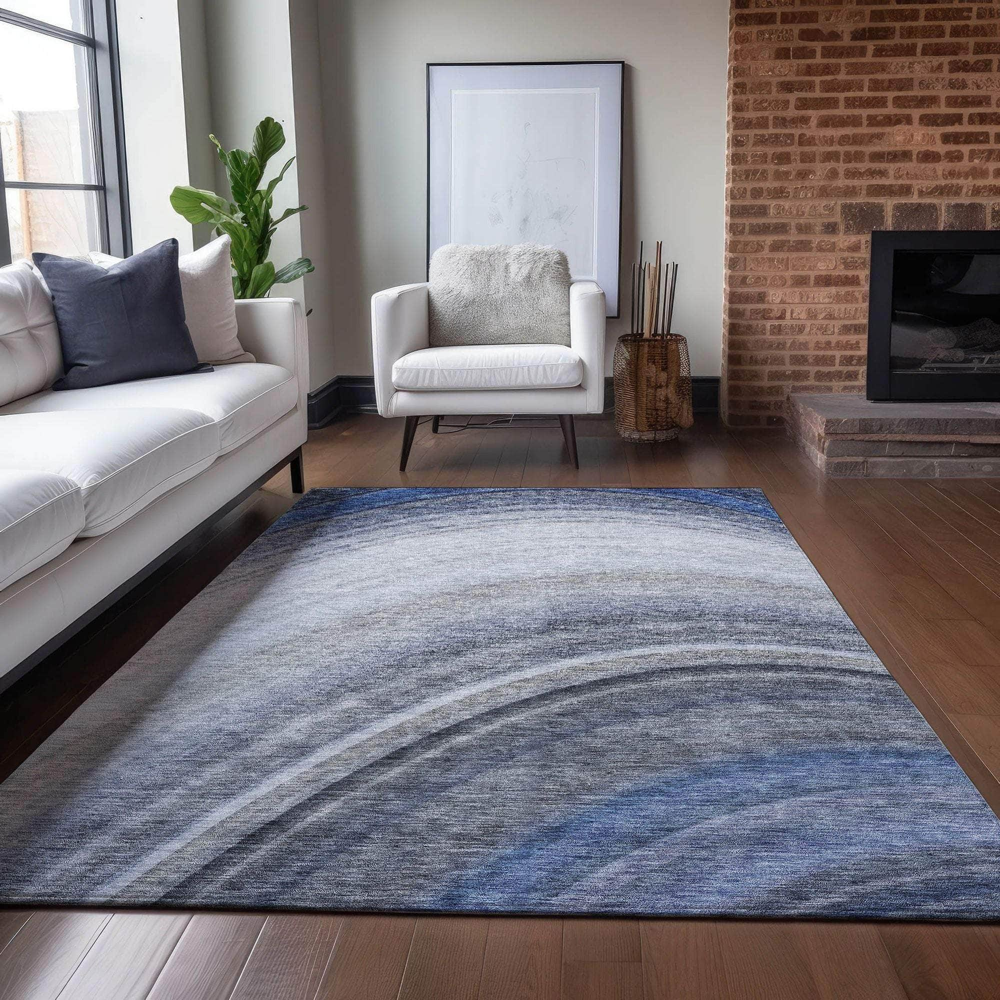 Machine Made ACN584 Blue  Rugs #color_blue 