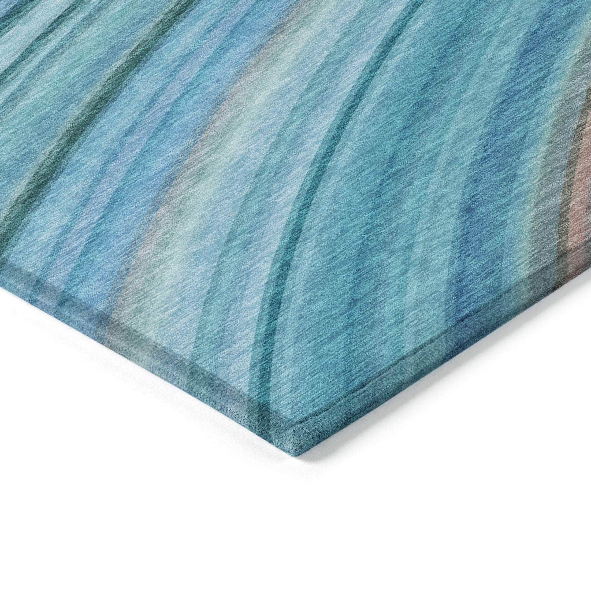 Machine Made ACN585 Teal  Rugs #color_teal 