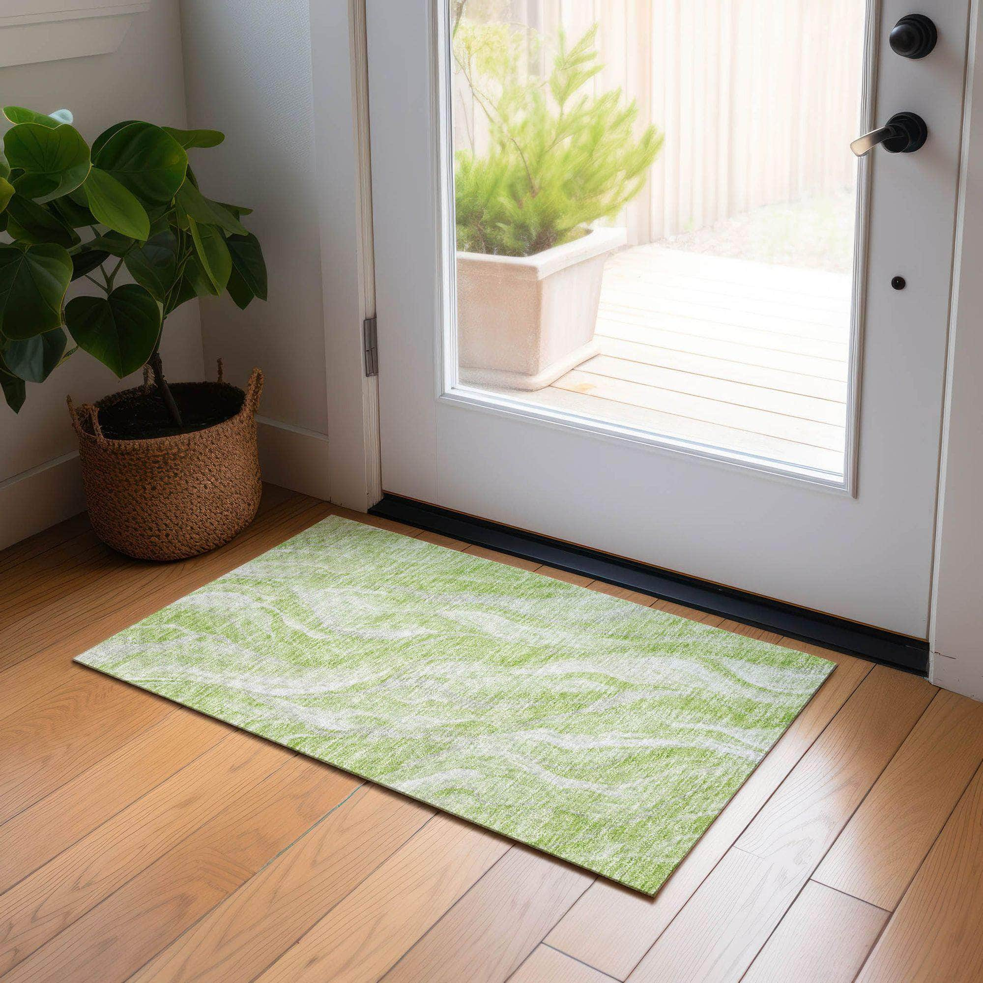 Machine Made ACN720 Aloe Green Rugs #color_aloe green