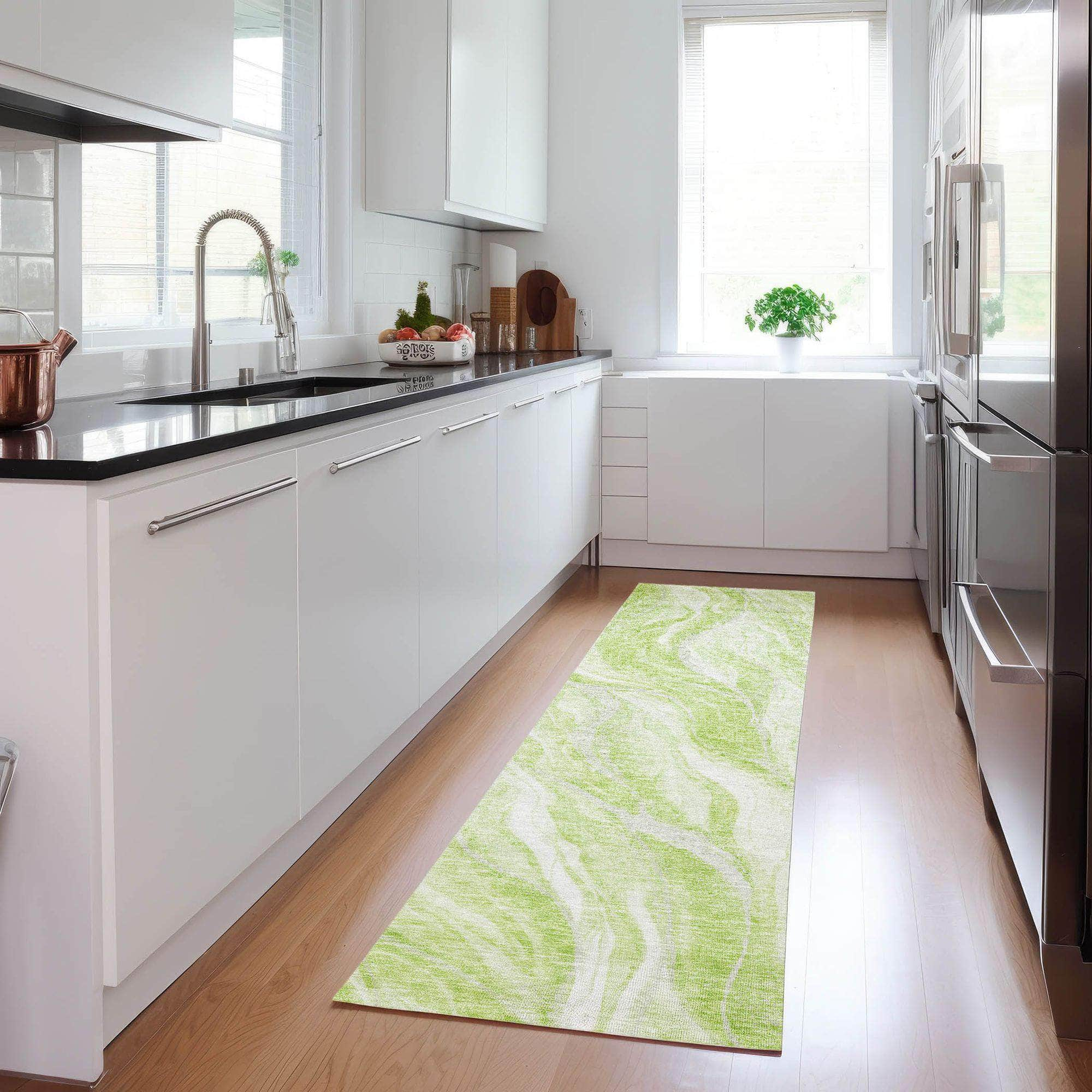 Machine Made ACN720 Aloe Green Rugs #color_aloe green