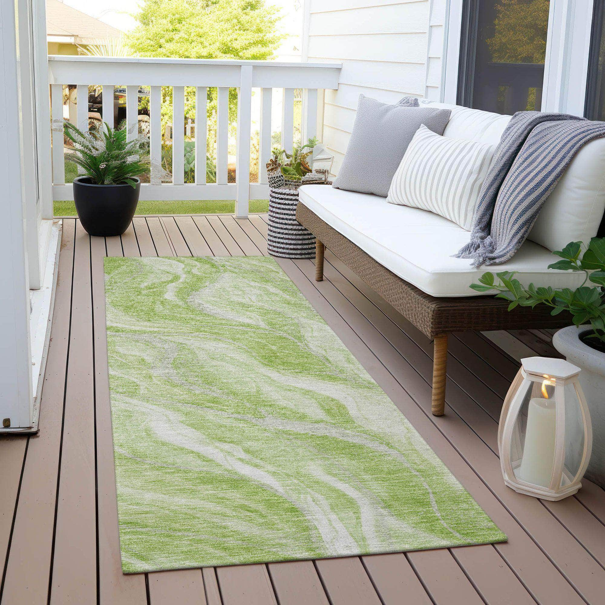 Machine Made ACN720 Aloe Green Rugs #color_aloe green