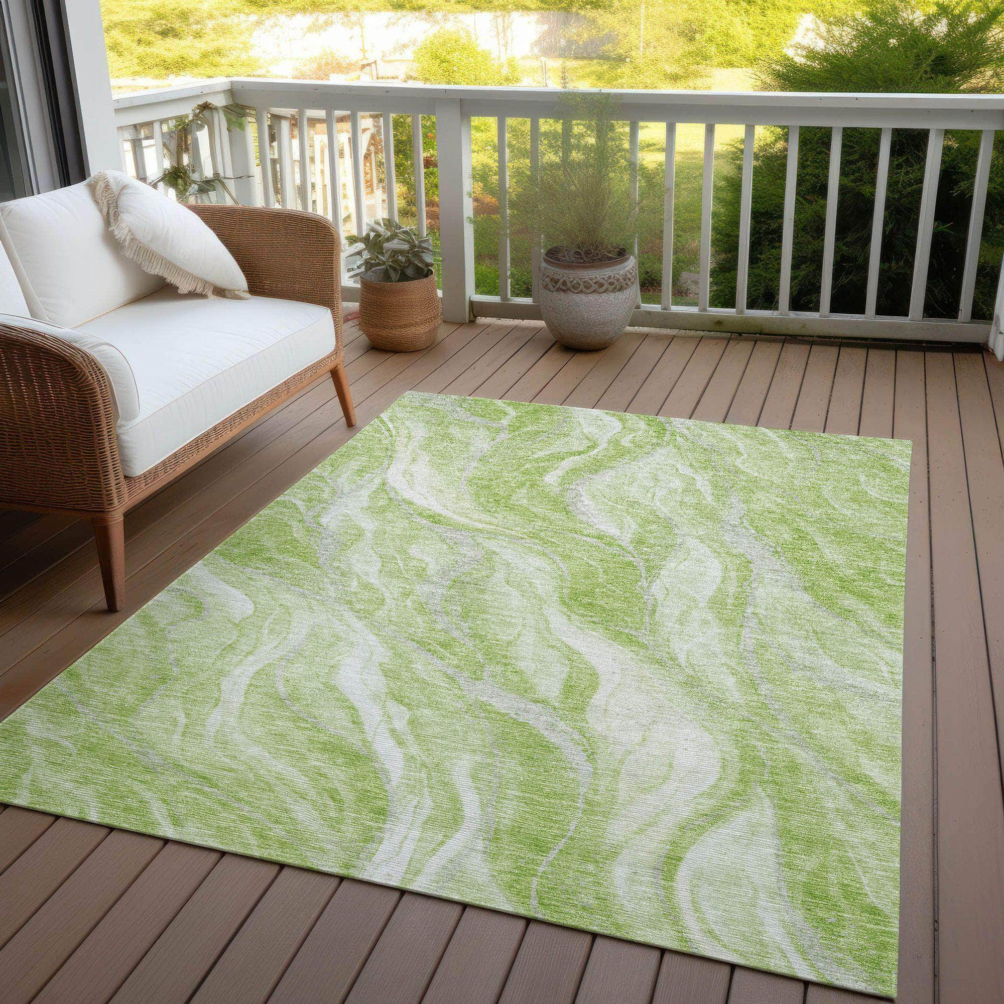 Machine Made ACN720 Aloe Green Rugs #color_aloe green