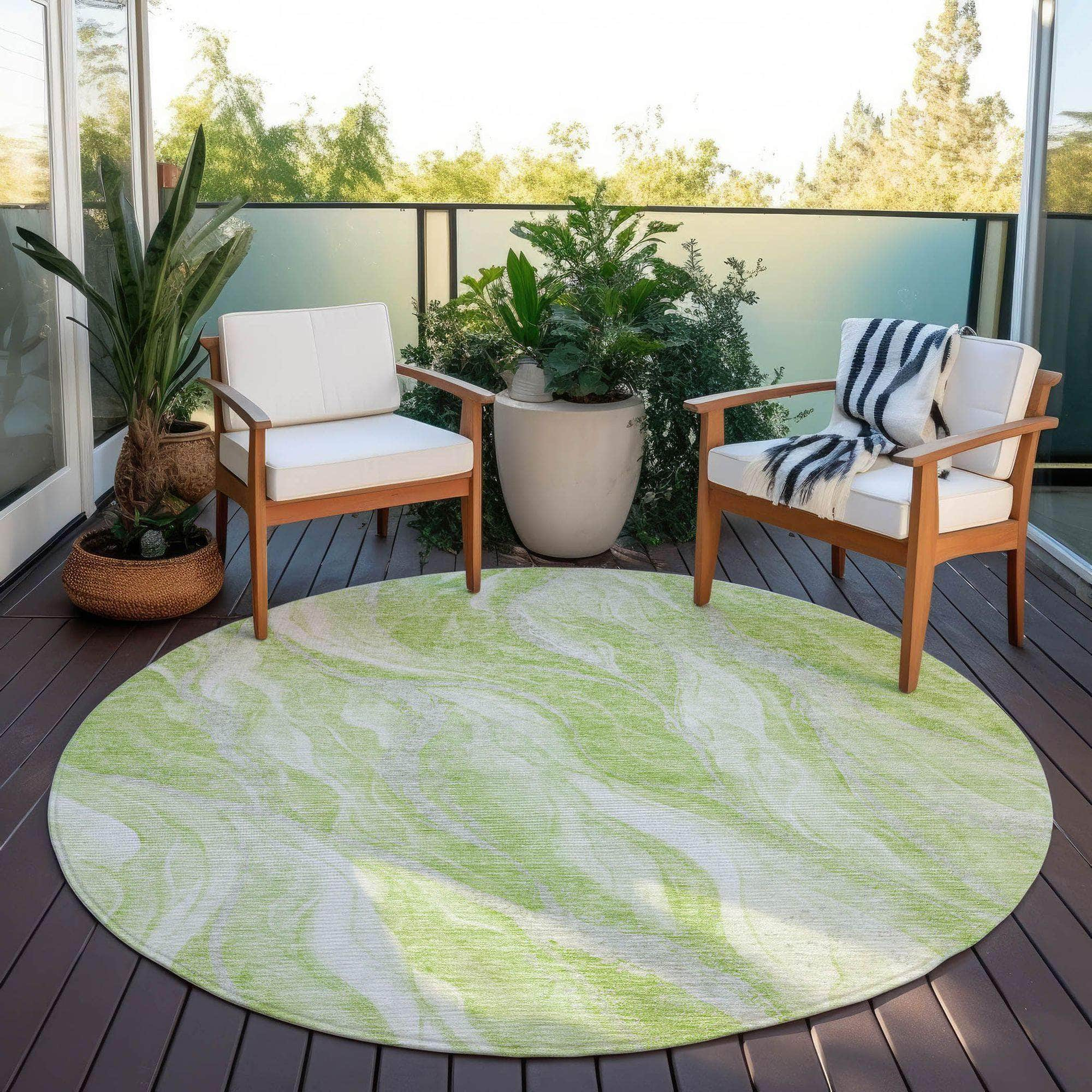 Machine Made ACN720 Aloe Green Rugs #color_aloe green