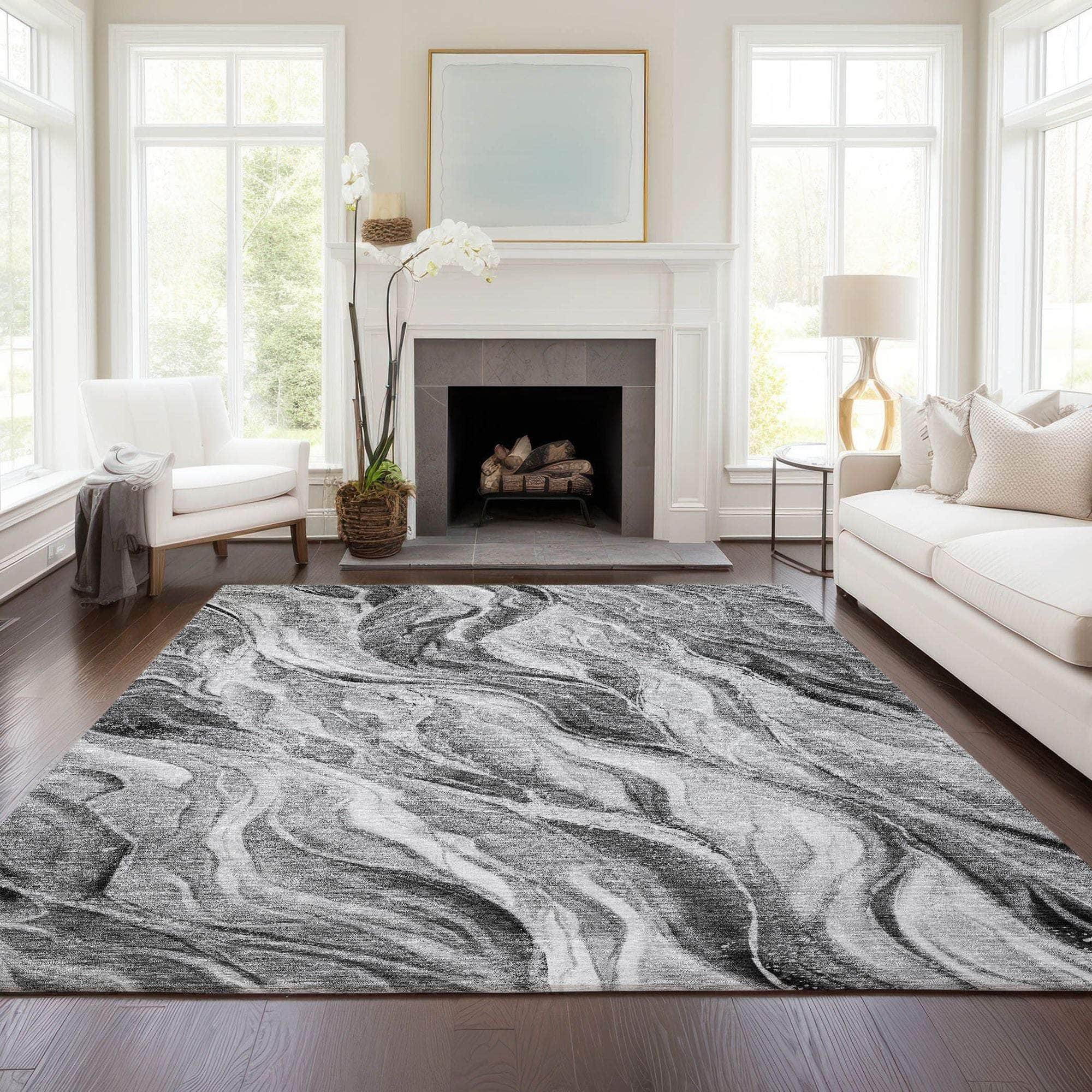 Machine Made ACN720 Gray  Rugs #color_gray 