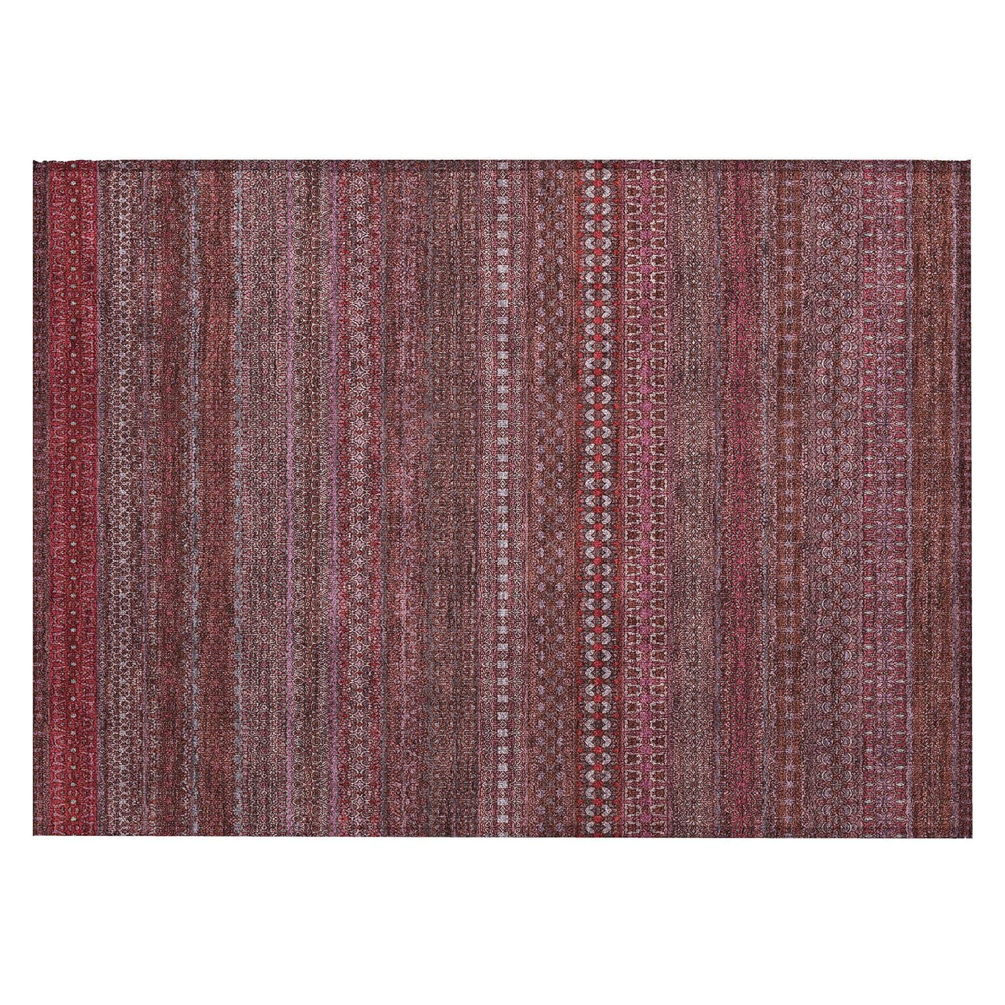 Machine Made ACN527 Merlot Red Rugs #color_merlot red