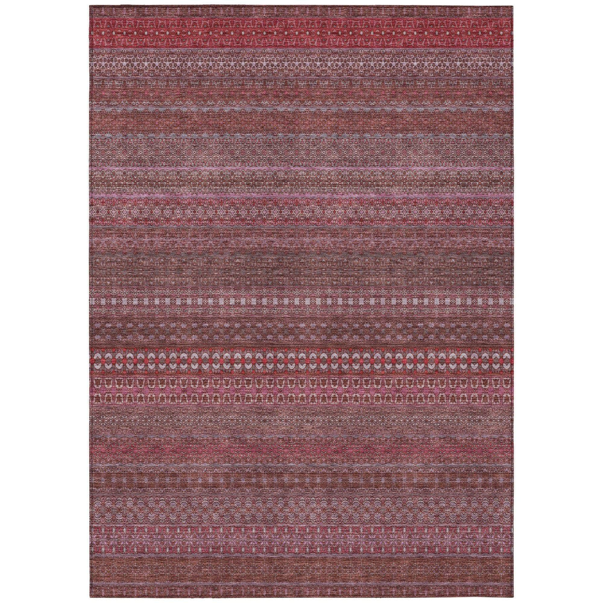 Machine Made ACN527 Merlot Red Rugs #color_merlot red