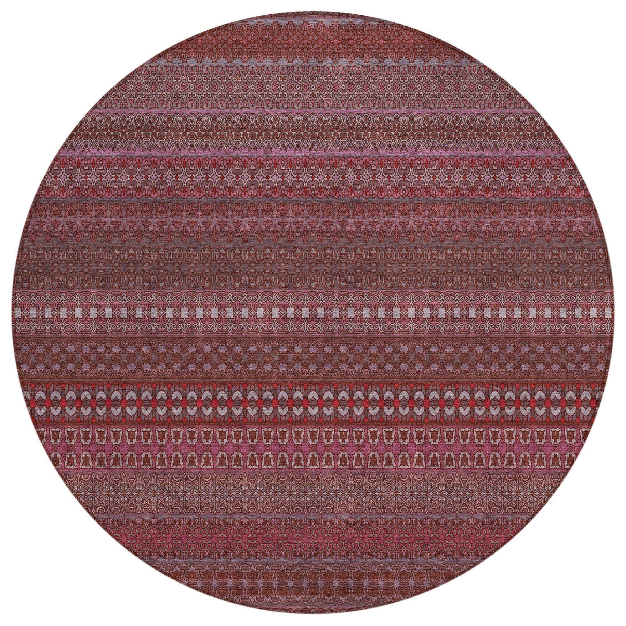 Machine Made ACN527 Merlot Red Rugs #color_merlot red