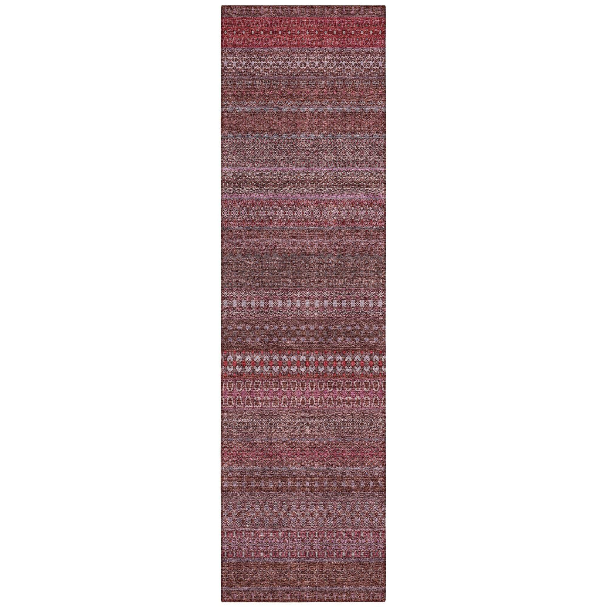 Machine Made ACN527 Merlot Red Rugs #color_merlot red