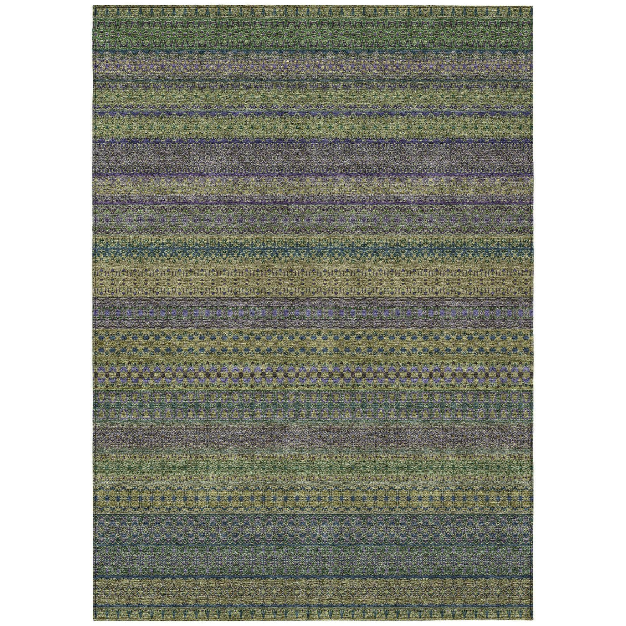 Machine Made ACN527 Olive Green Rugs #color_olive green