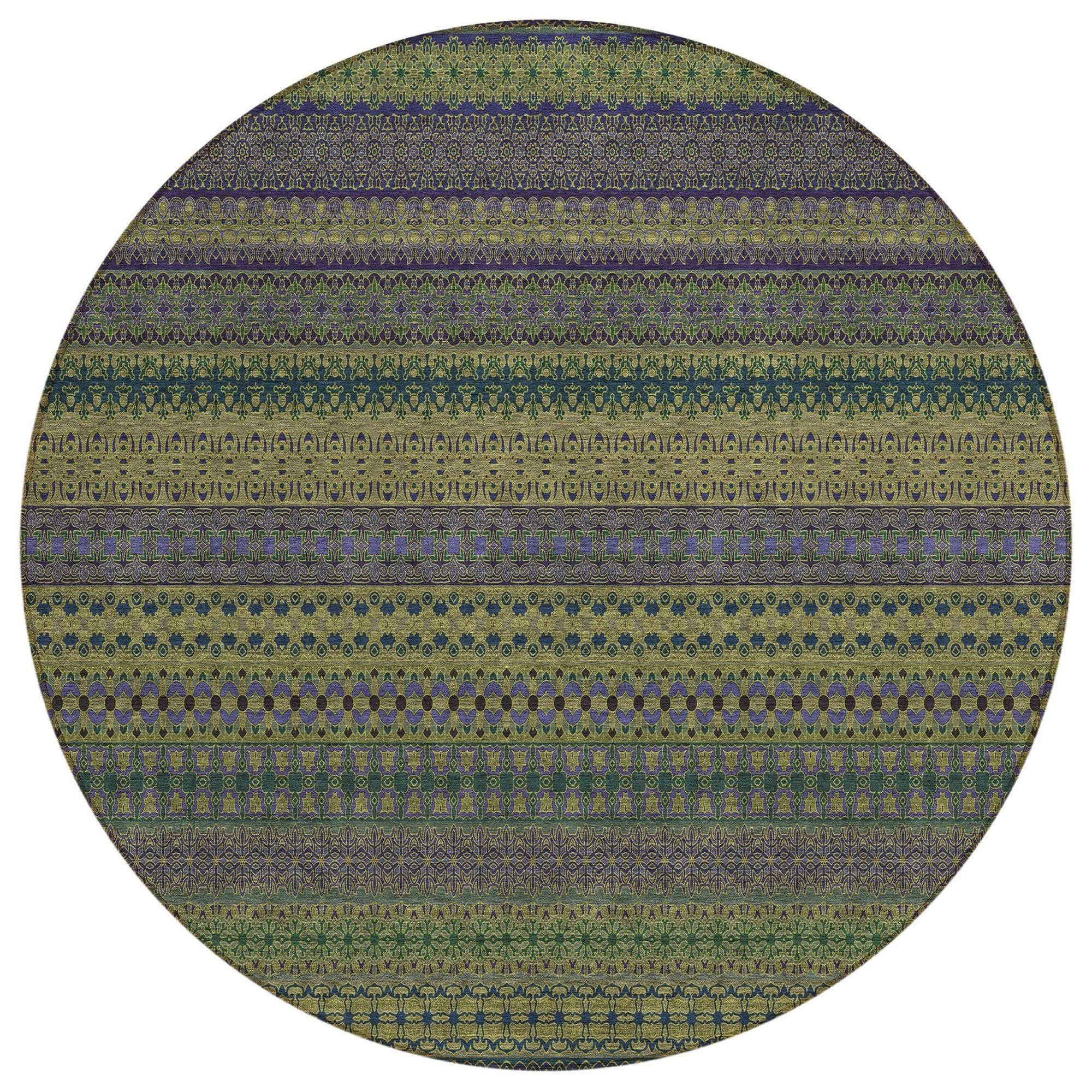 Machine Made ACN527 Olive Green Rugs #color_olive green