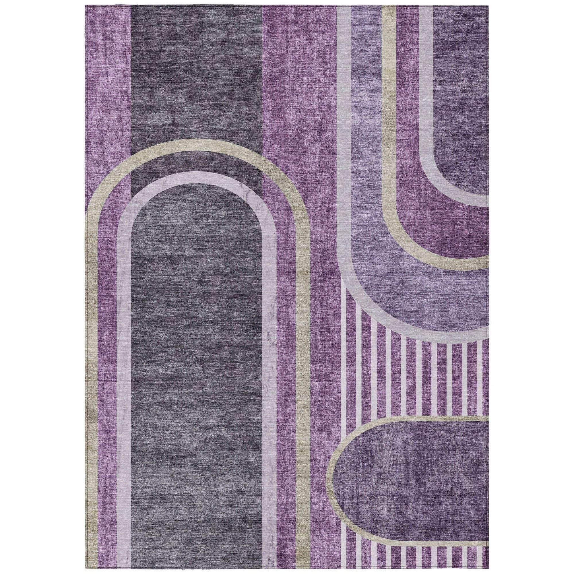 Machine Made ACN532 Purple  Rugs #color_purple 