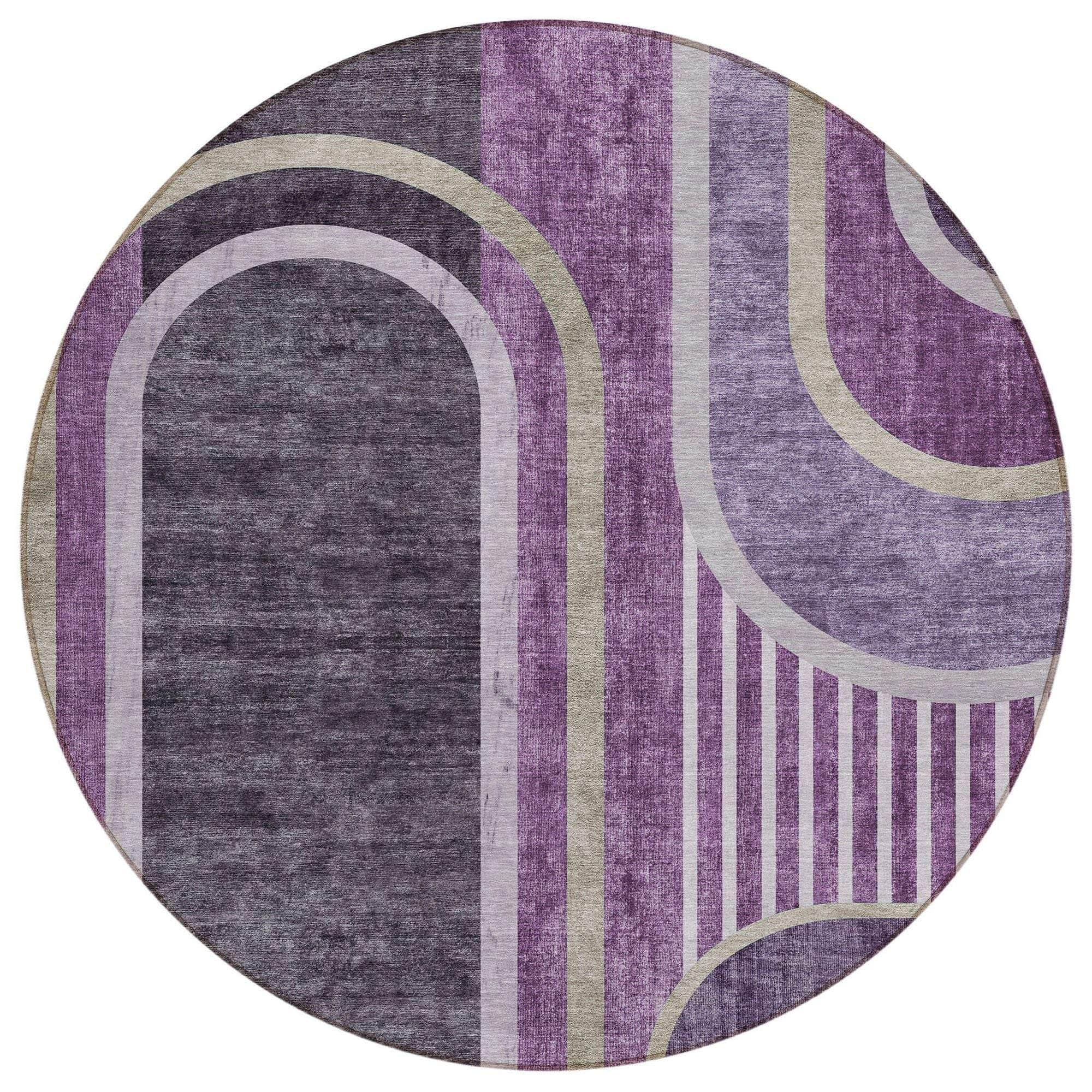 Machine Made ACN532 Purple  Rugs #color_purple 